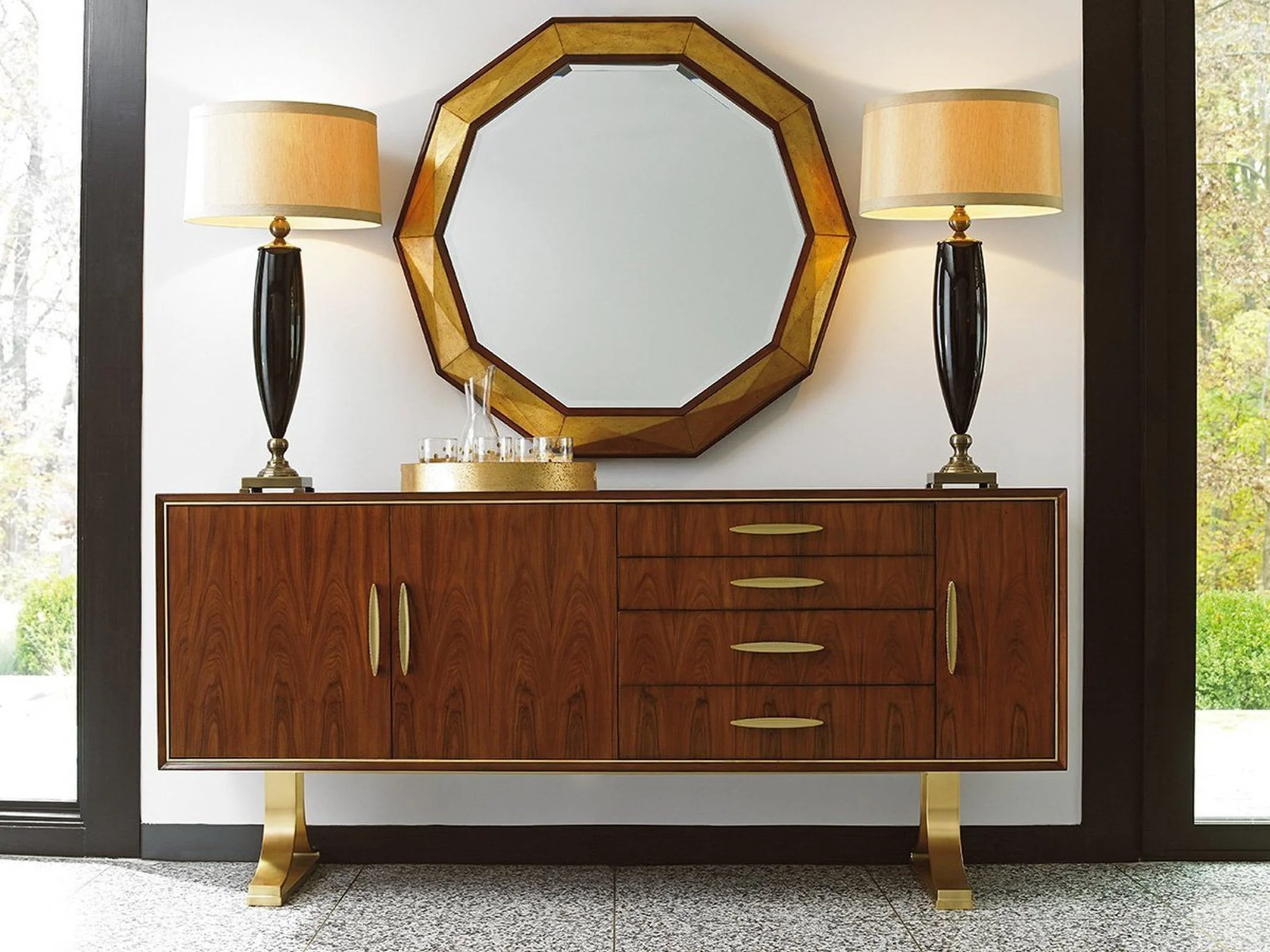 Lexington Take Five Savoy Round Mirror Clearance - Image 2