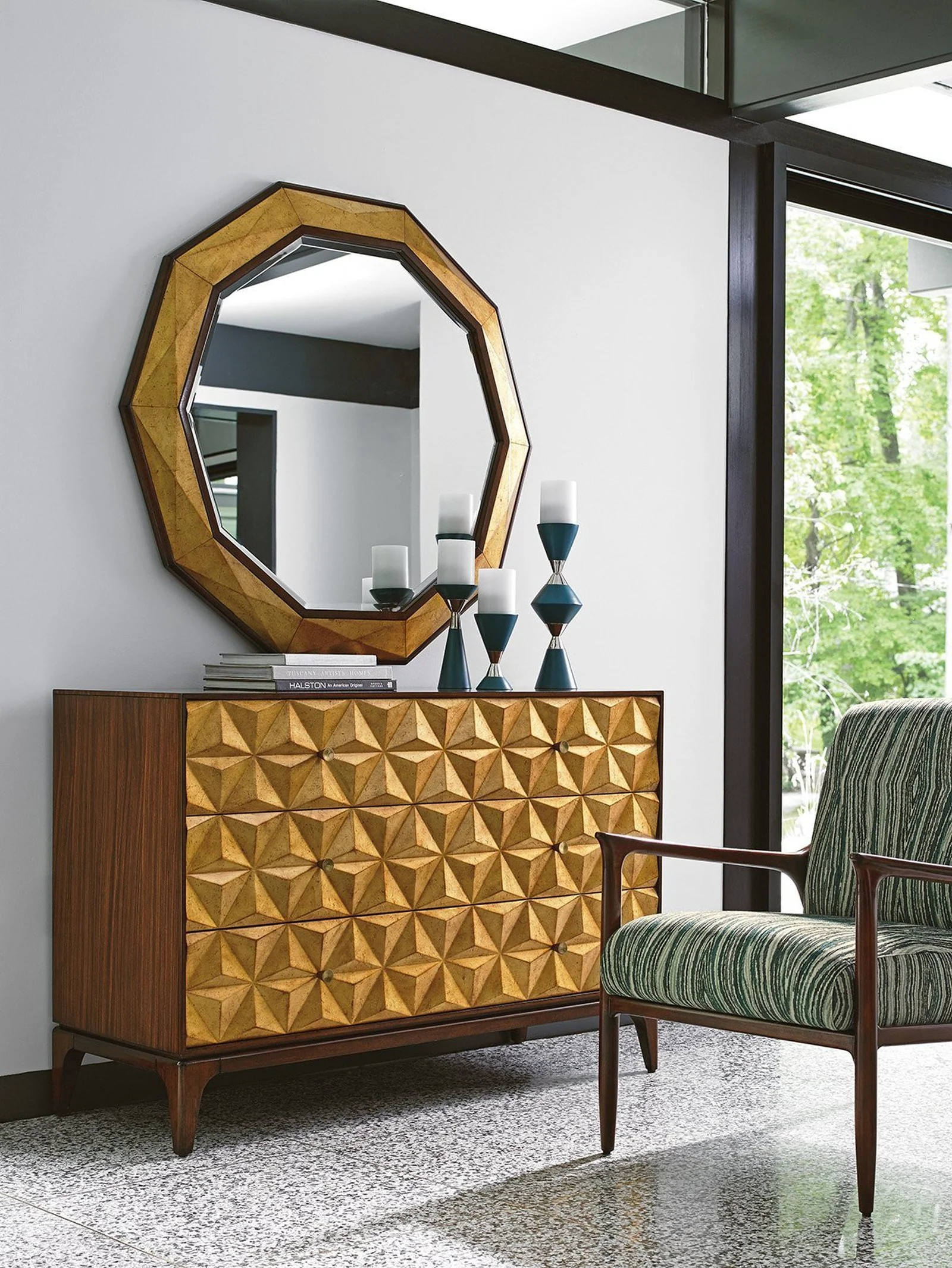 Lexington Take Five Savoy Round Mirror Clearance - Image 3