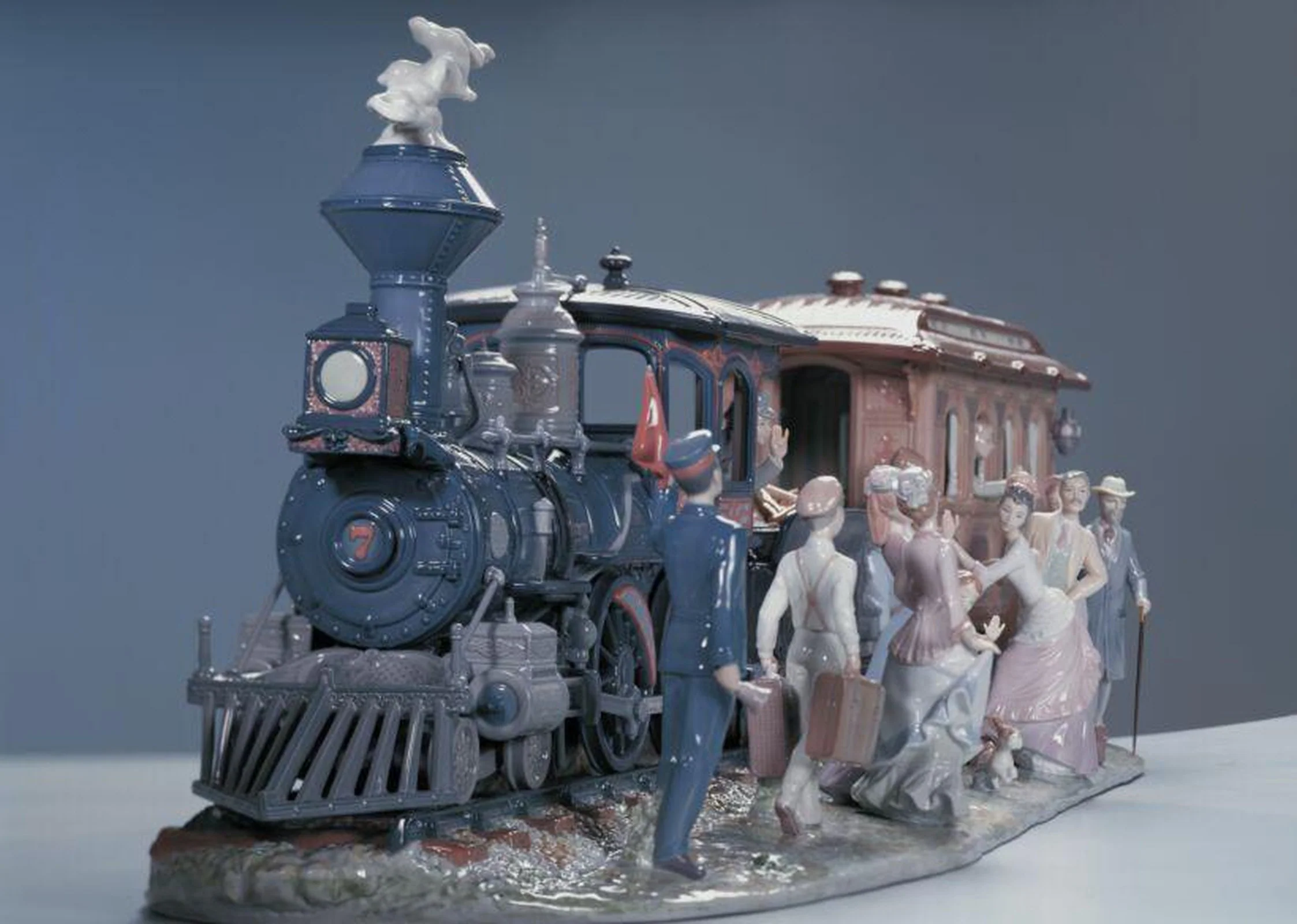 Lladro A Grand Adventure Train Sculpture - Limited Edition - Image 2