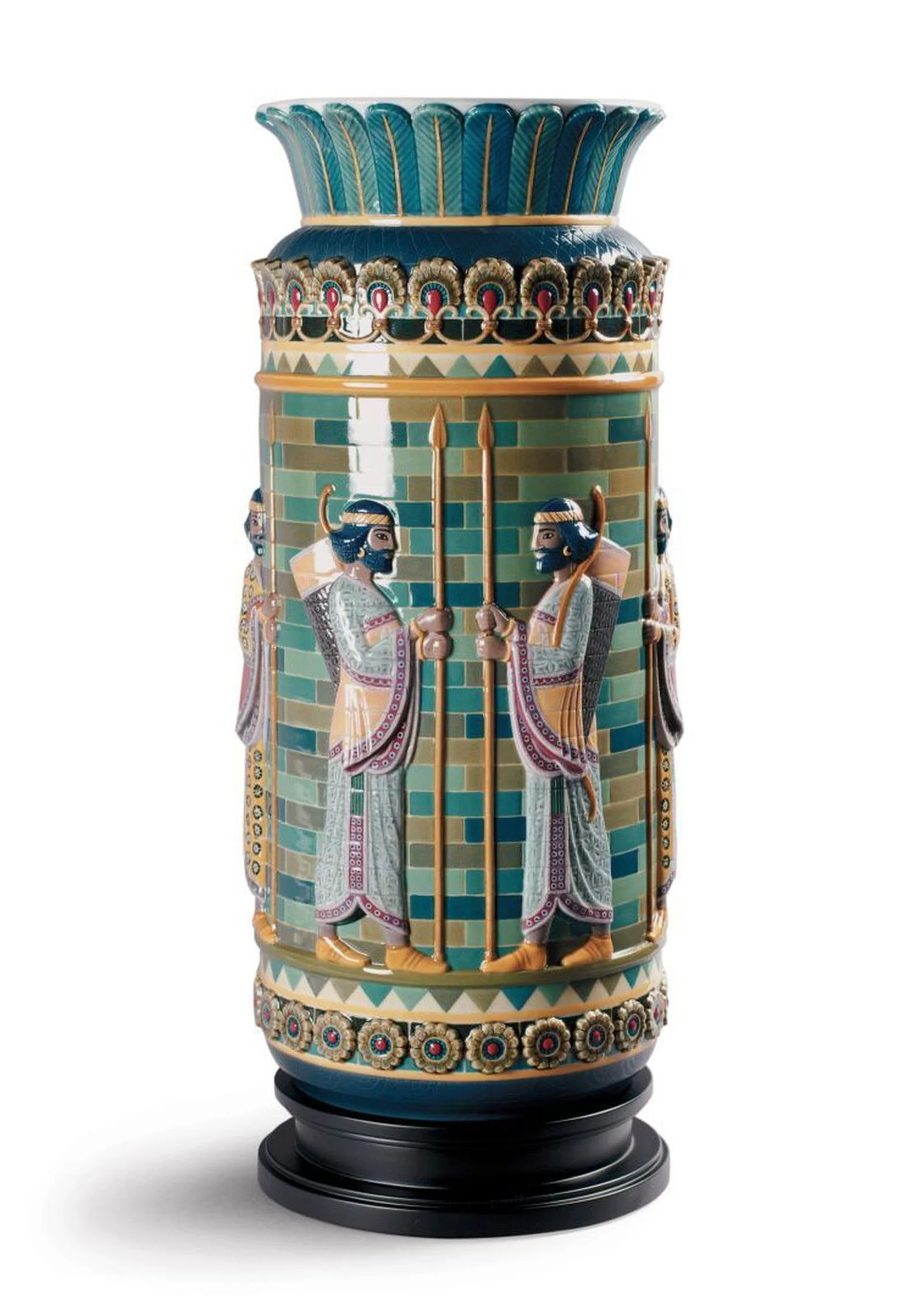 Lladro Archers Frieze Vase Sculpture - Limited Edition - Image 2