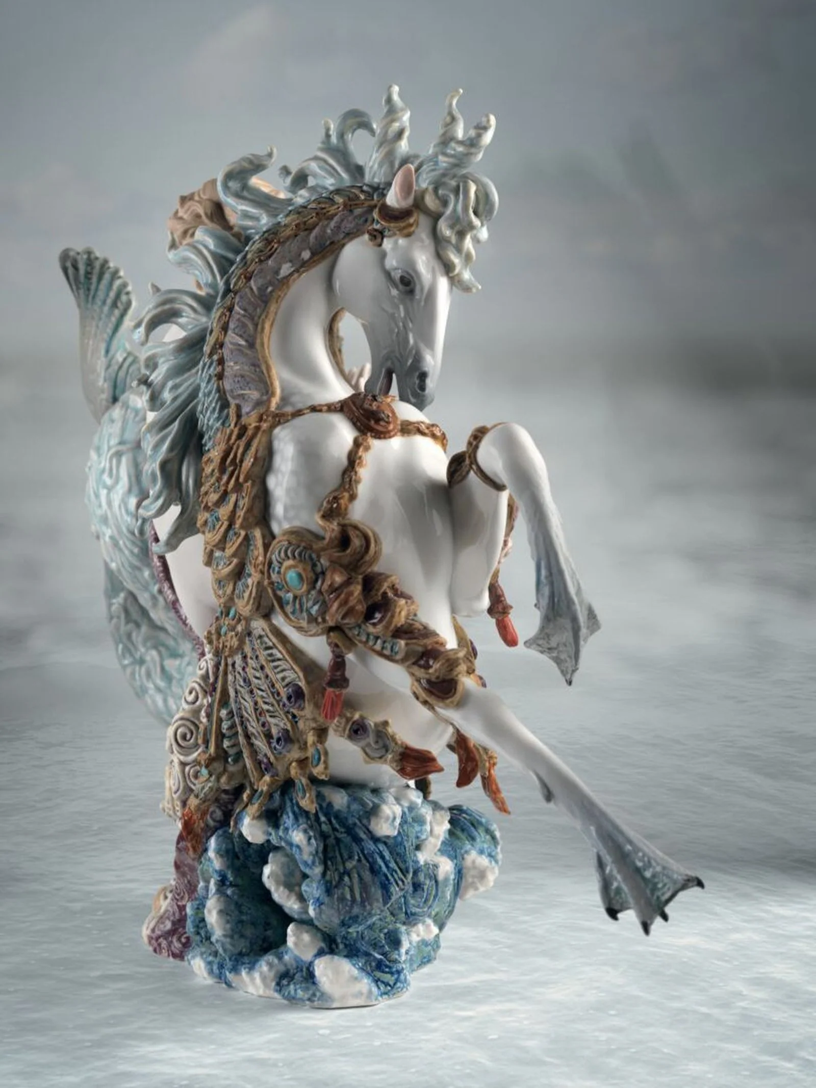 Lladro Arion on A Seahorse Sculpture - Limited Edition - Image 3