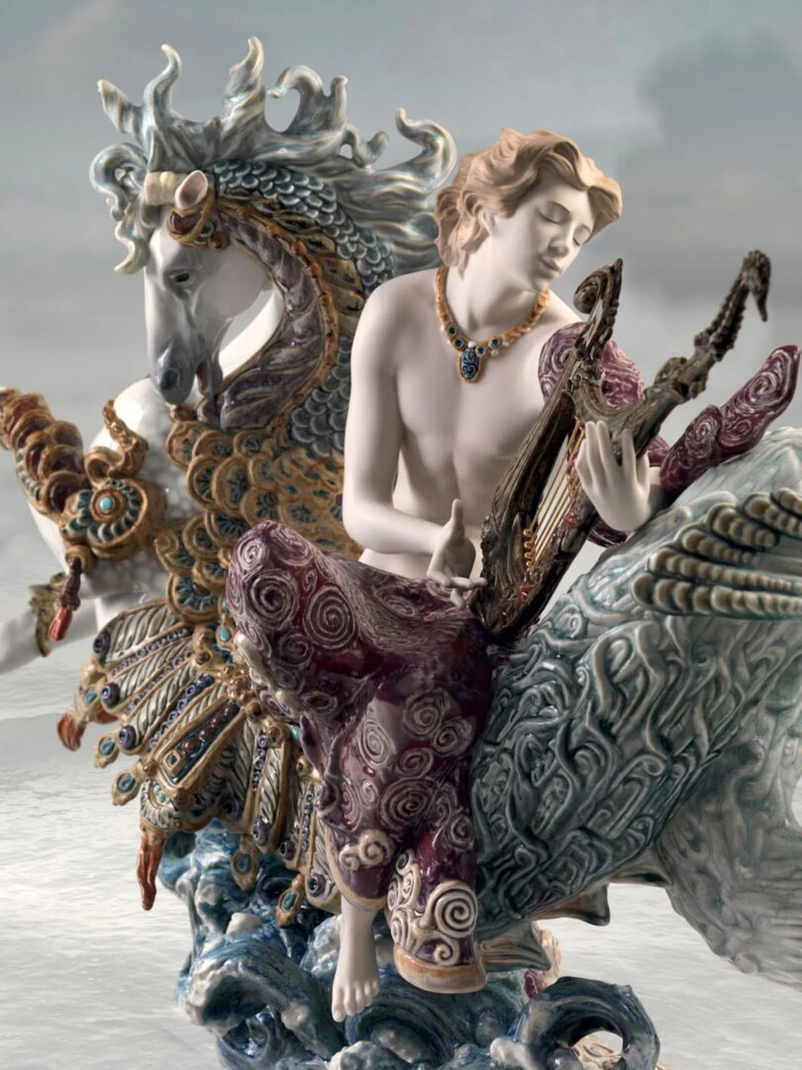 Lladro Arion on A Seahorse Sculpture - Limited Edition - Image 5