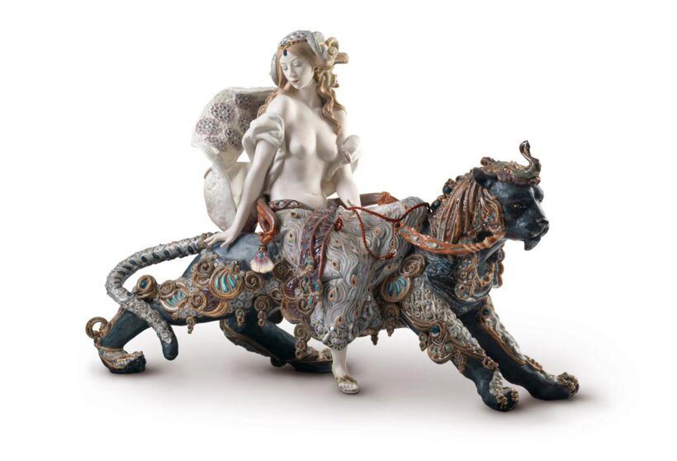 Lladro Bacchante on A Panther Woman Sculpture - Limited Edition - Image 3