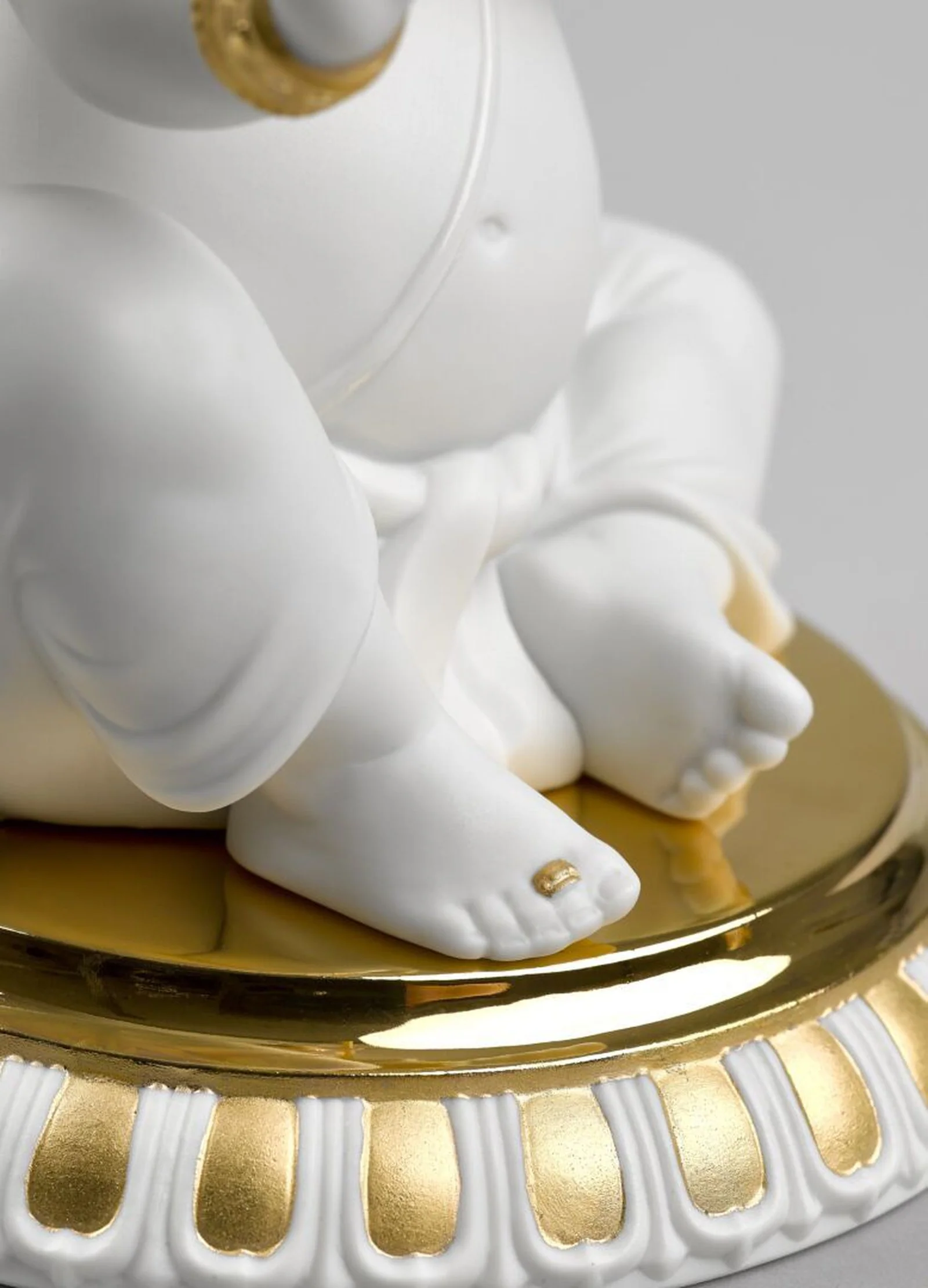 Lladro Bansuri Ganesha Figurine Golden Lustre - Image 10