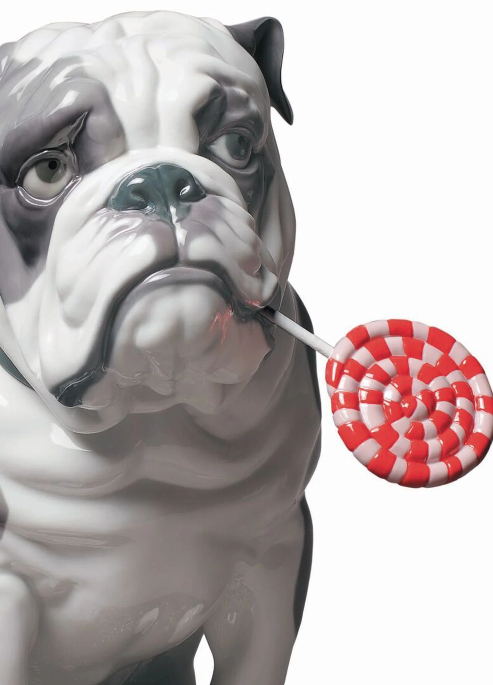 Lladro Bulldog with Lollipop Dog Figurine - Image 4