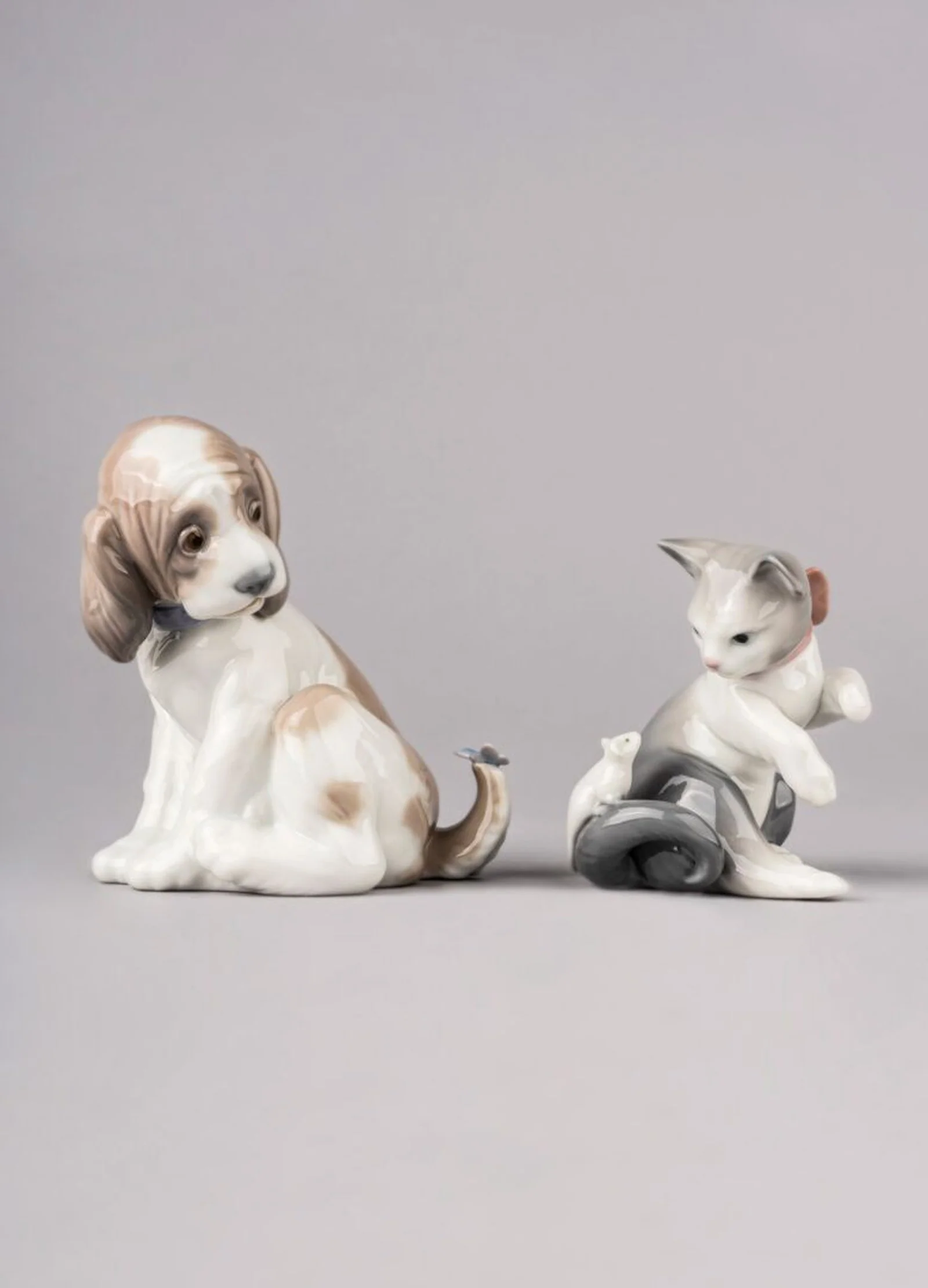 Lladro Cat and Mouse Figurine - Image 3