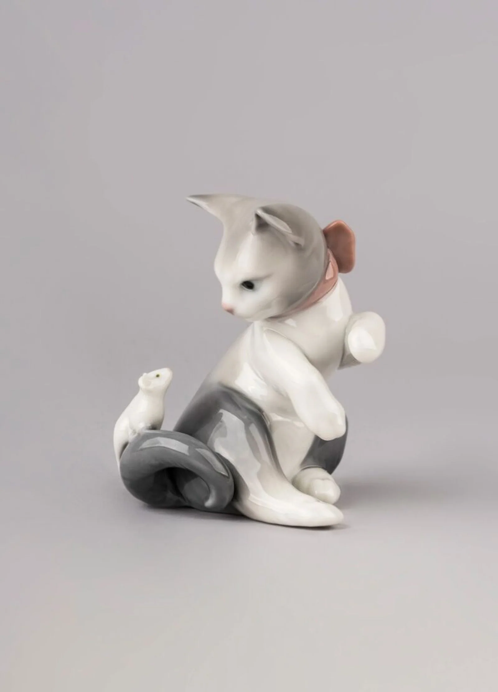 Lladro Cat and Mouse Figurine - Image 6