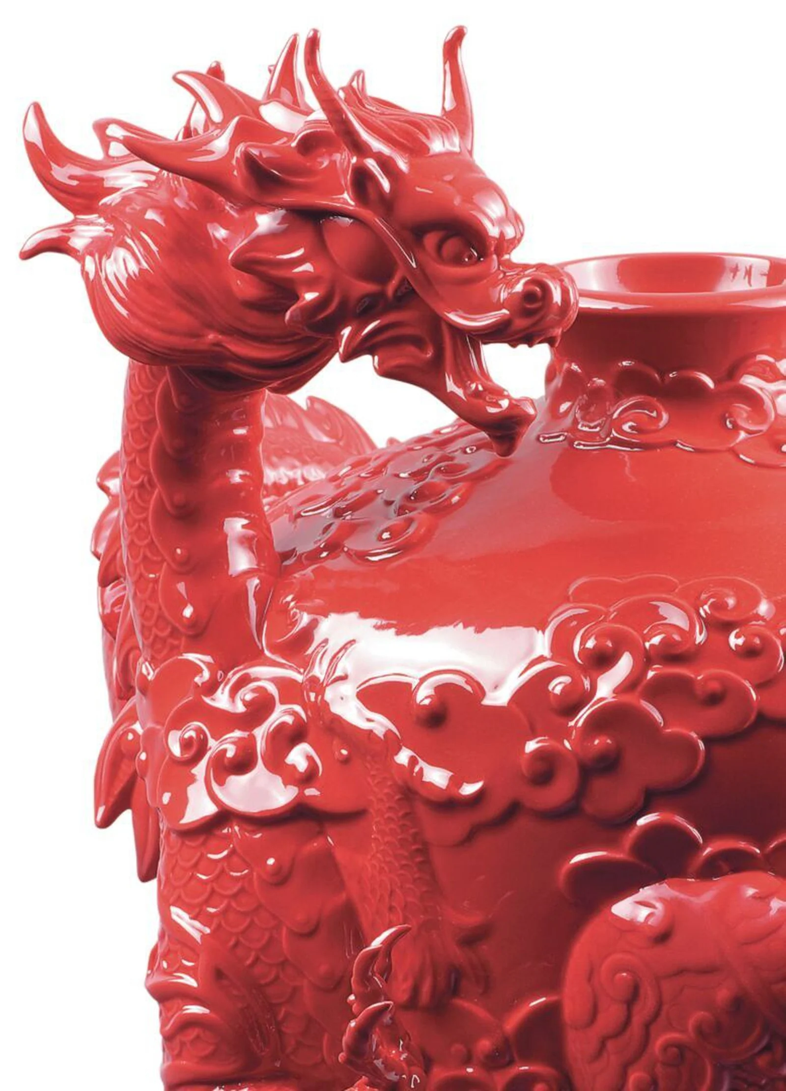 Lladro Dragon and Phoenix Vase - Image 3