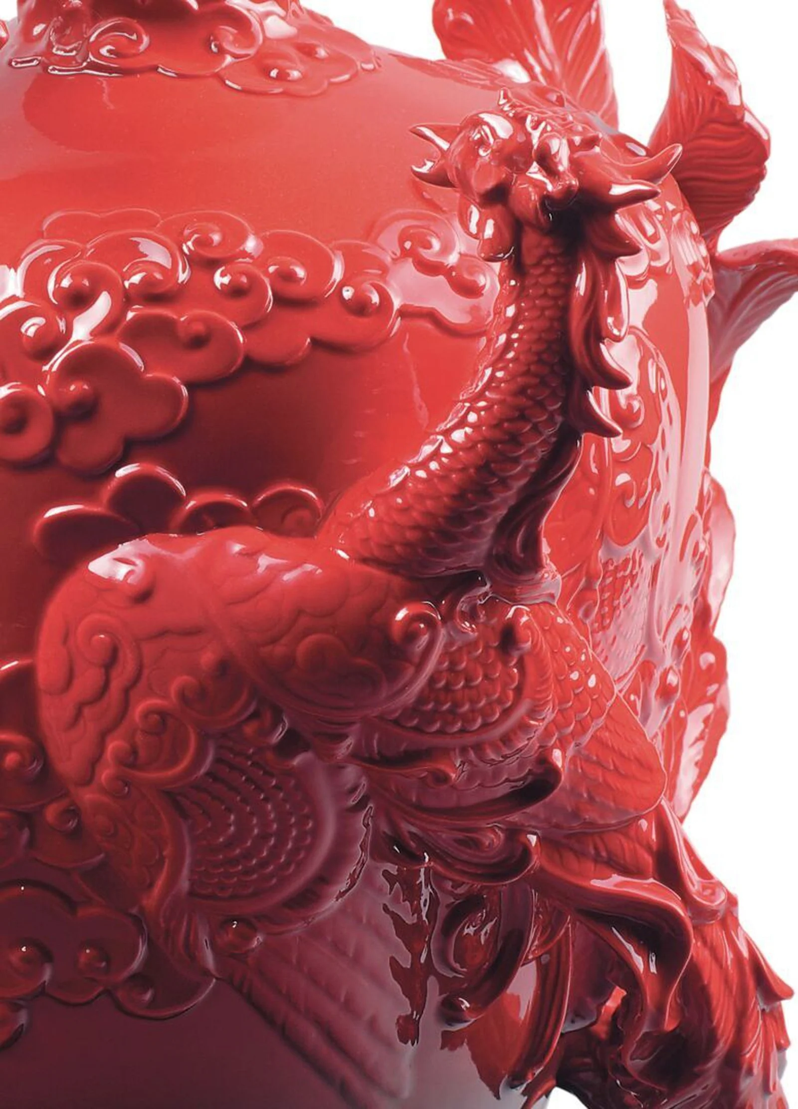 Lladro Dragon and Phoenix Vase - Image 4