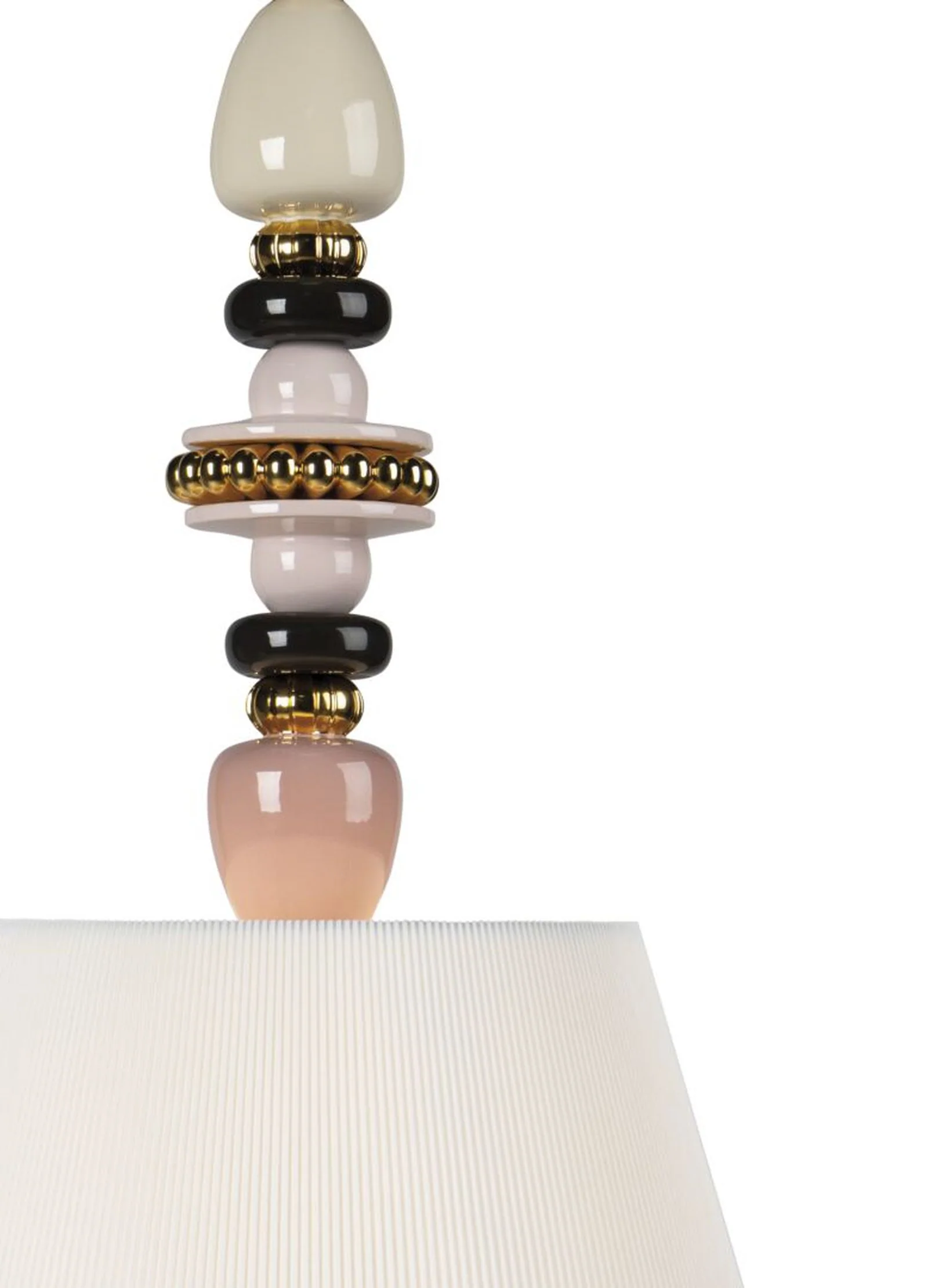 Lladro Firefly Ceiling Lamp Pink and Golden Luster (US) - Image 2