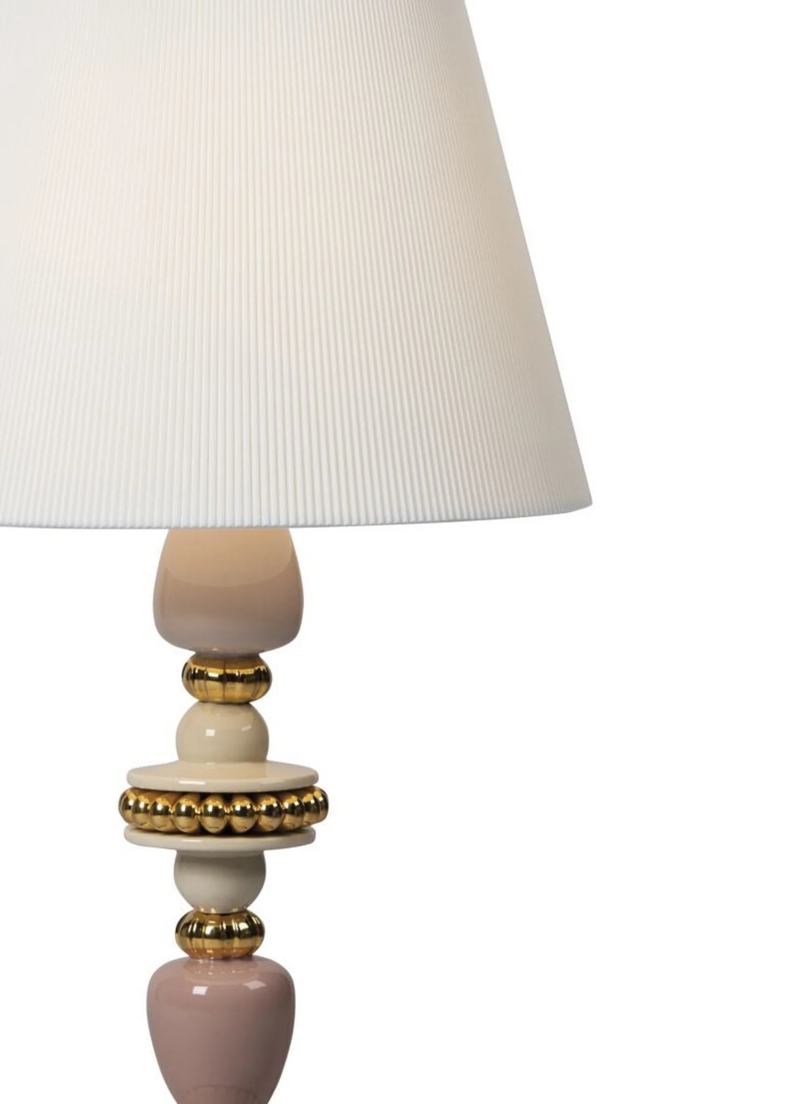 Lladro Firefly Table Lamp Pink and Golden Luster (US) - Image 2