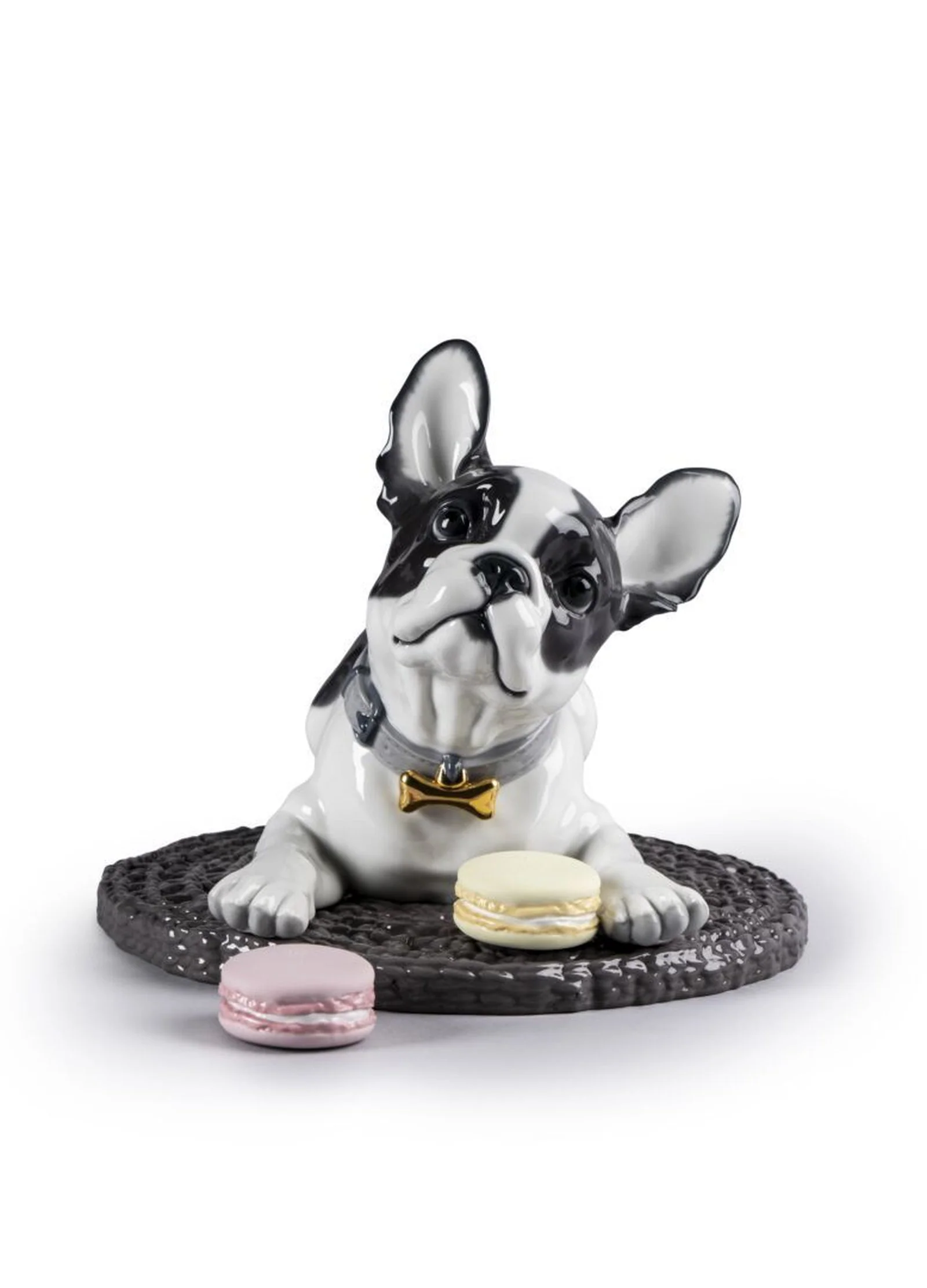 Lladro French Bulldog with Macarons Dog Figurine - Image 2
