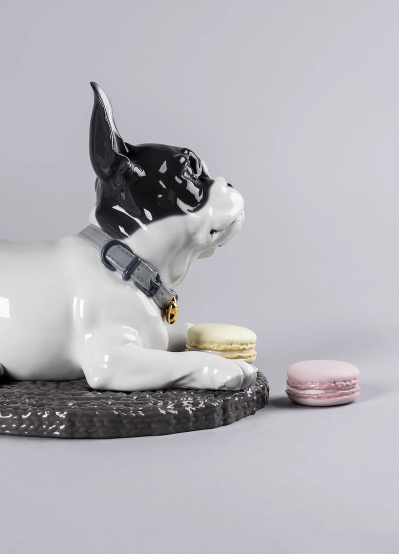 Lladro French Bulldog with Macarons Dog Figurine - Image 3