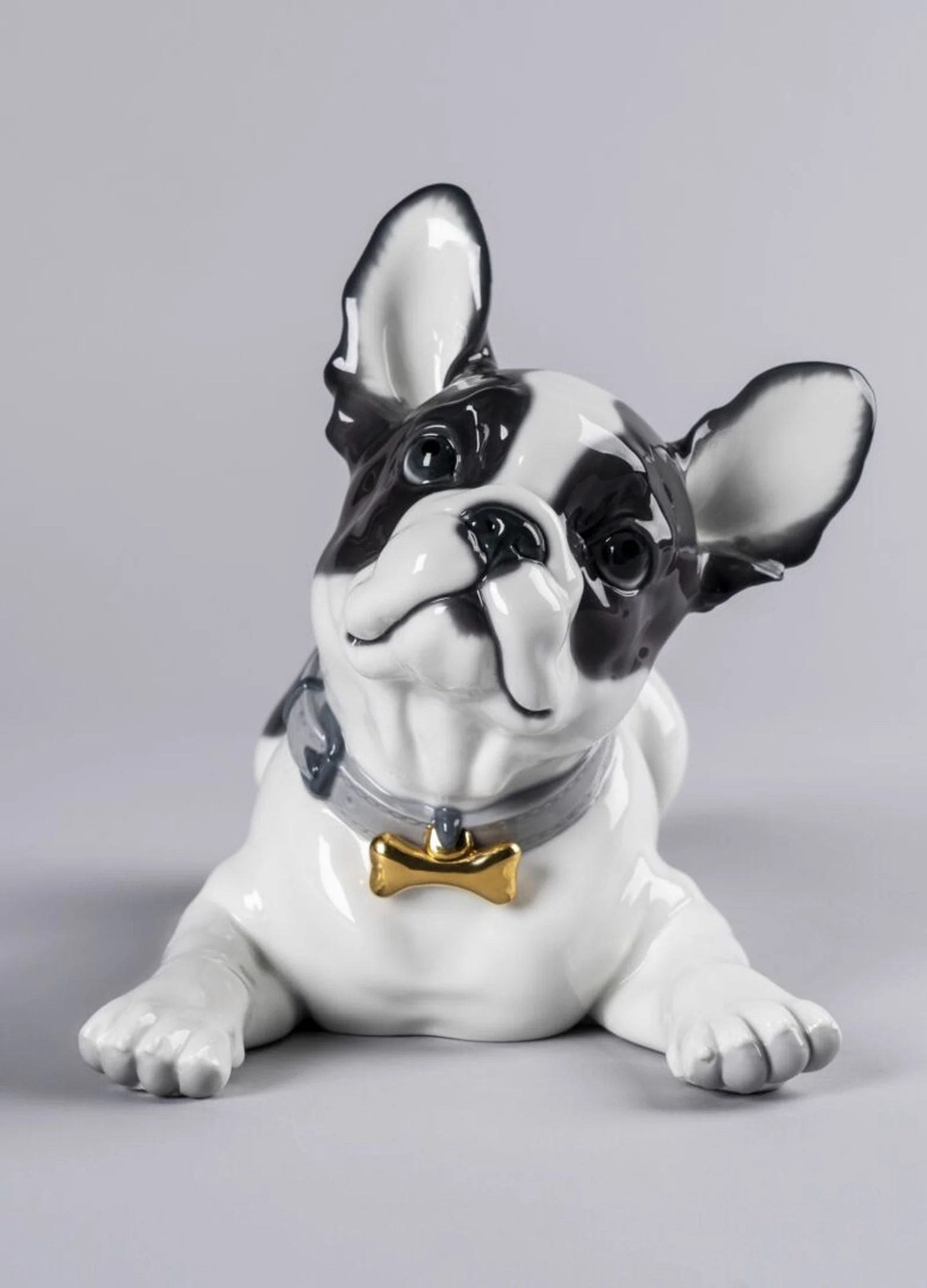 Lladro French Bulldog with Macarons Dog Figurine - Image 6
