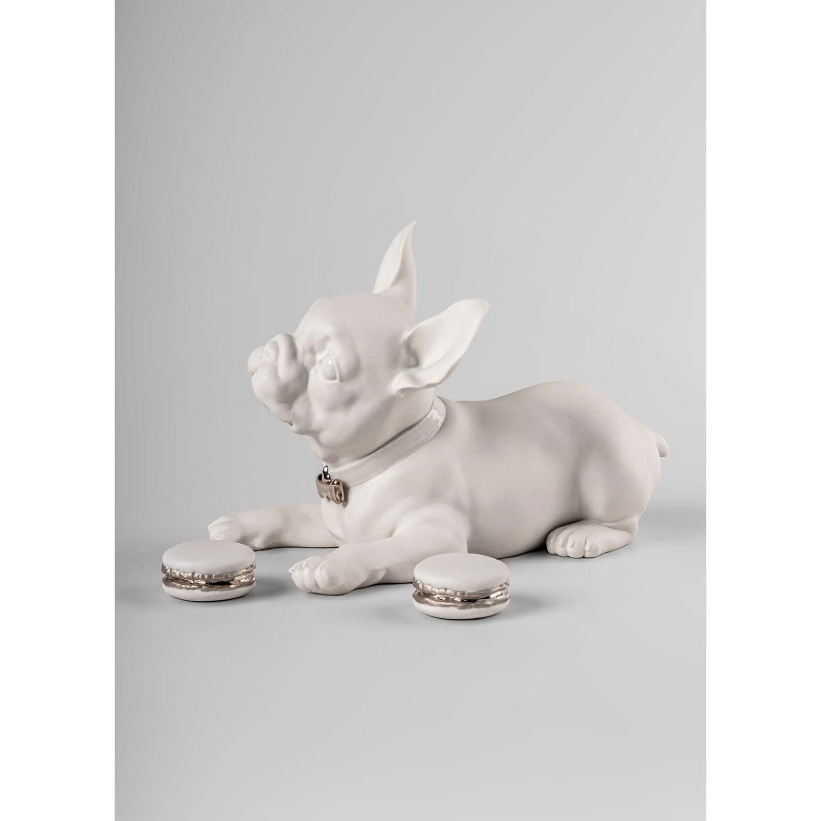 Lladro French Bulldog With Macarons (Re-Deco) - Image 2