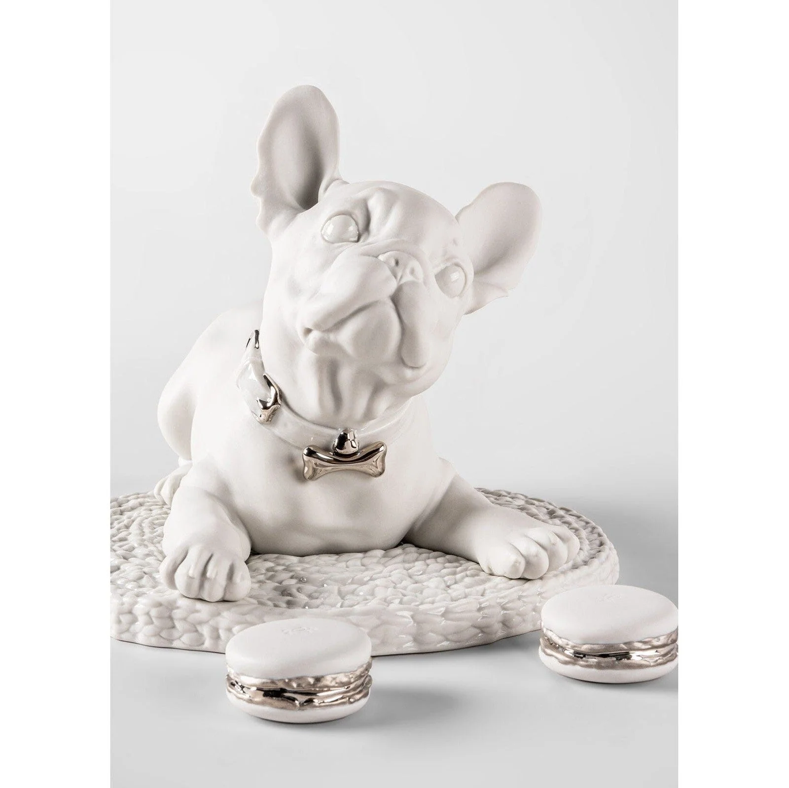Lladro French Bulldog With Macarons (Re-Deco) - Image 3