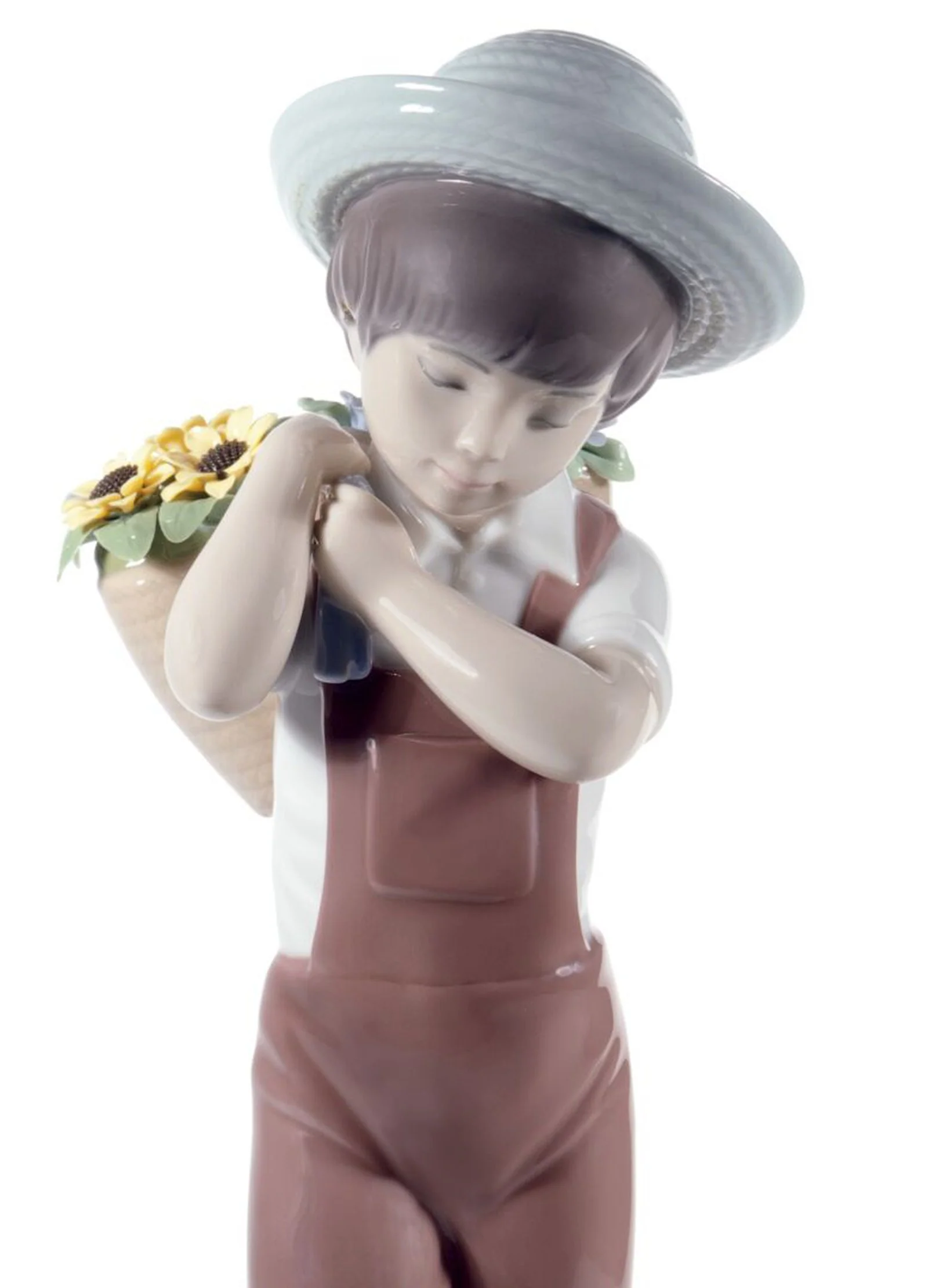 Lladro Gathering Flowers Boy Figurine 60th Anniversary - Image 2