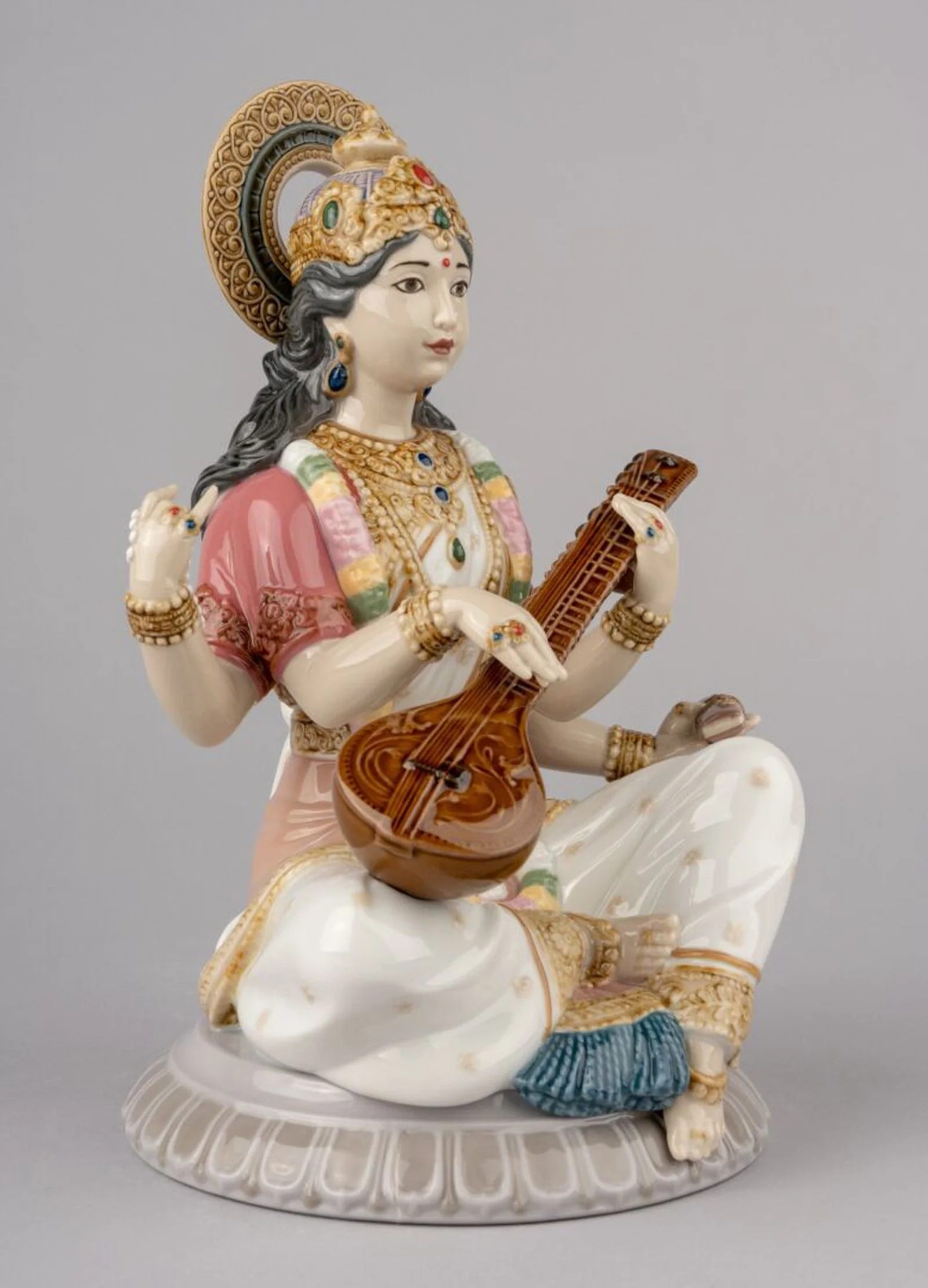 Lladro Goddess Saraswati Figurine - Image 4