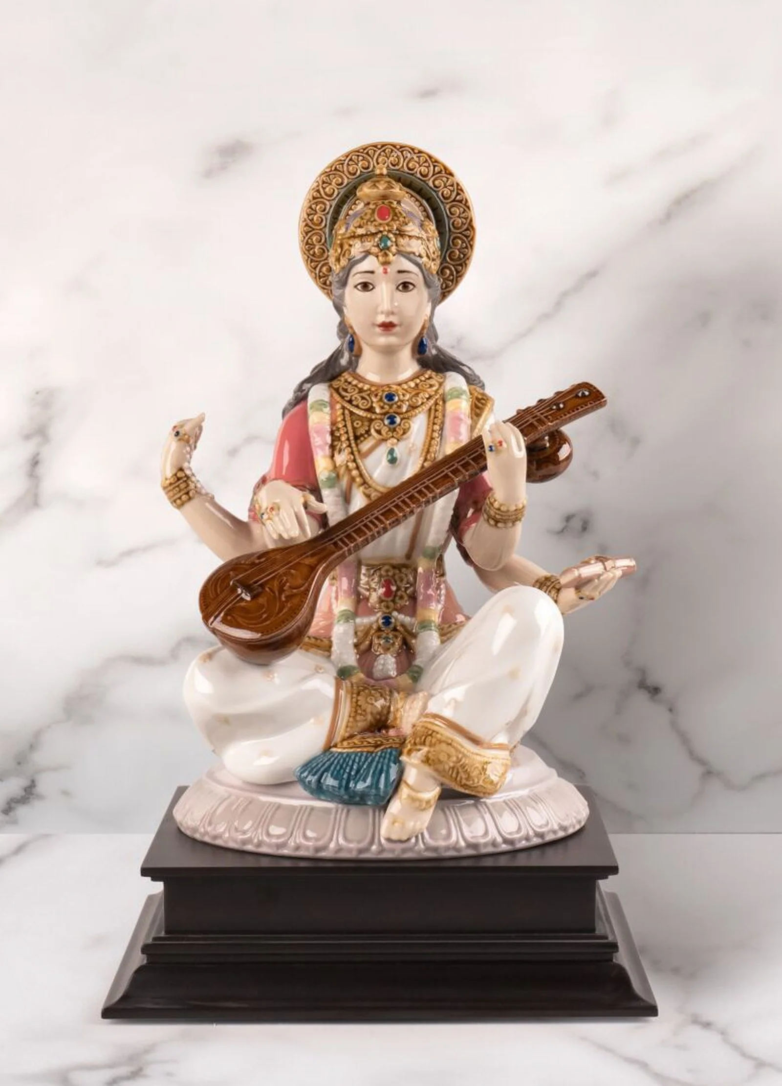 Lladro Goddess Saraswati Figurine - Image 8