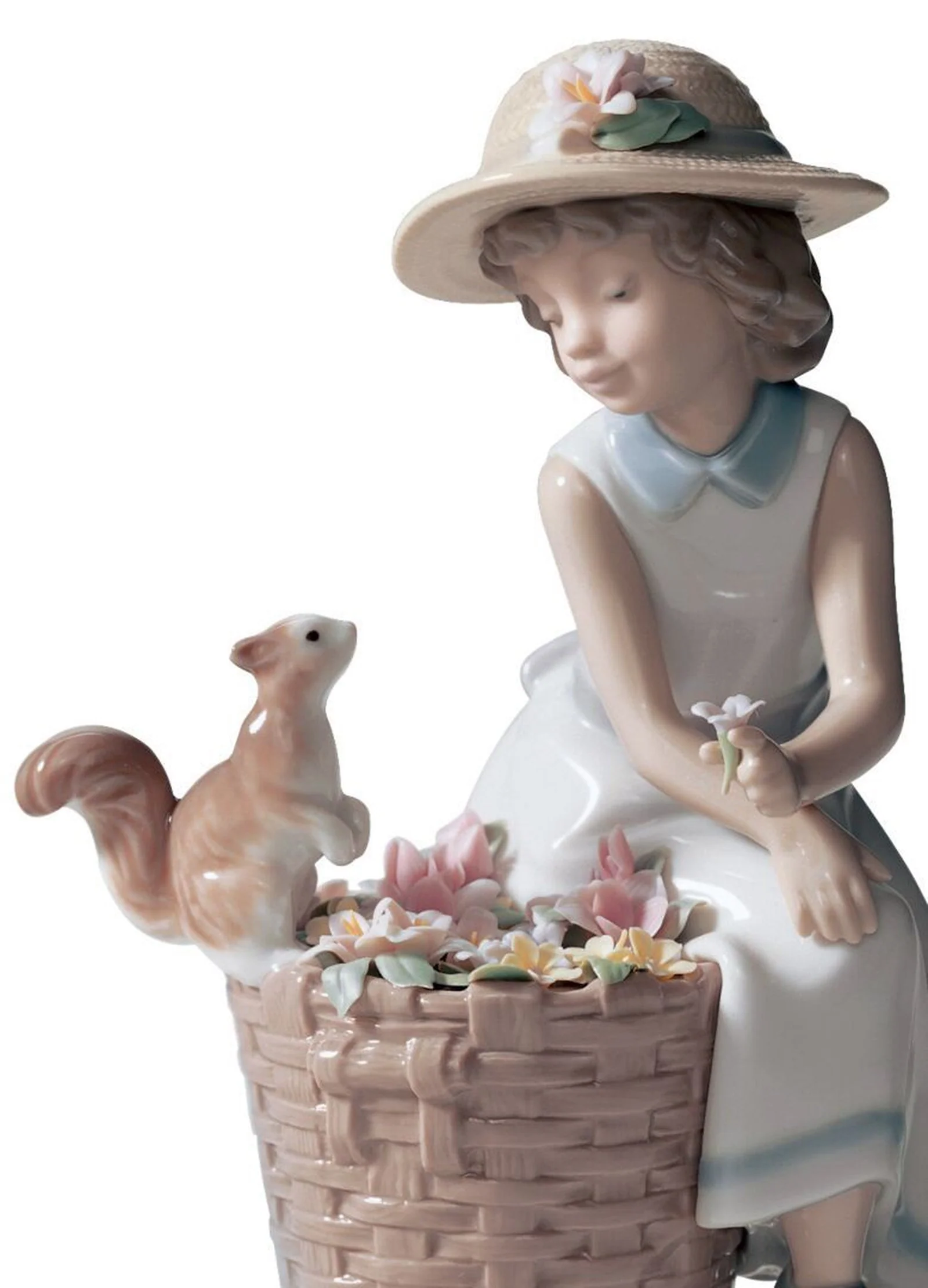 Lladro Hello Little Squirrel! Girl Figurine - Image 2