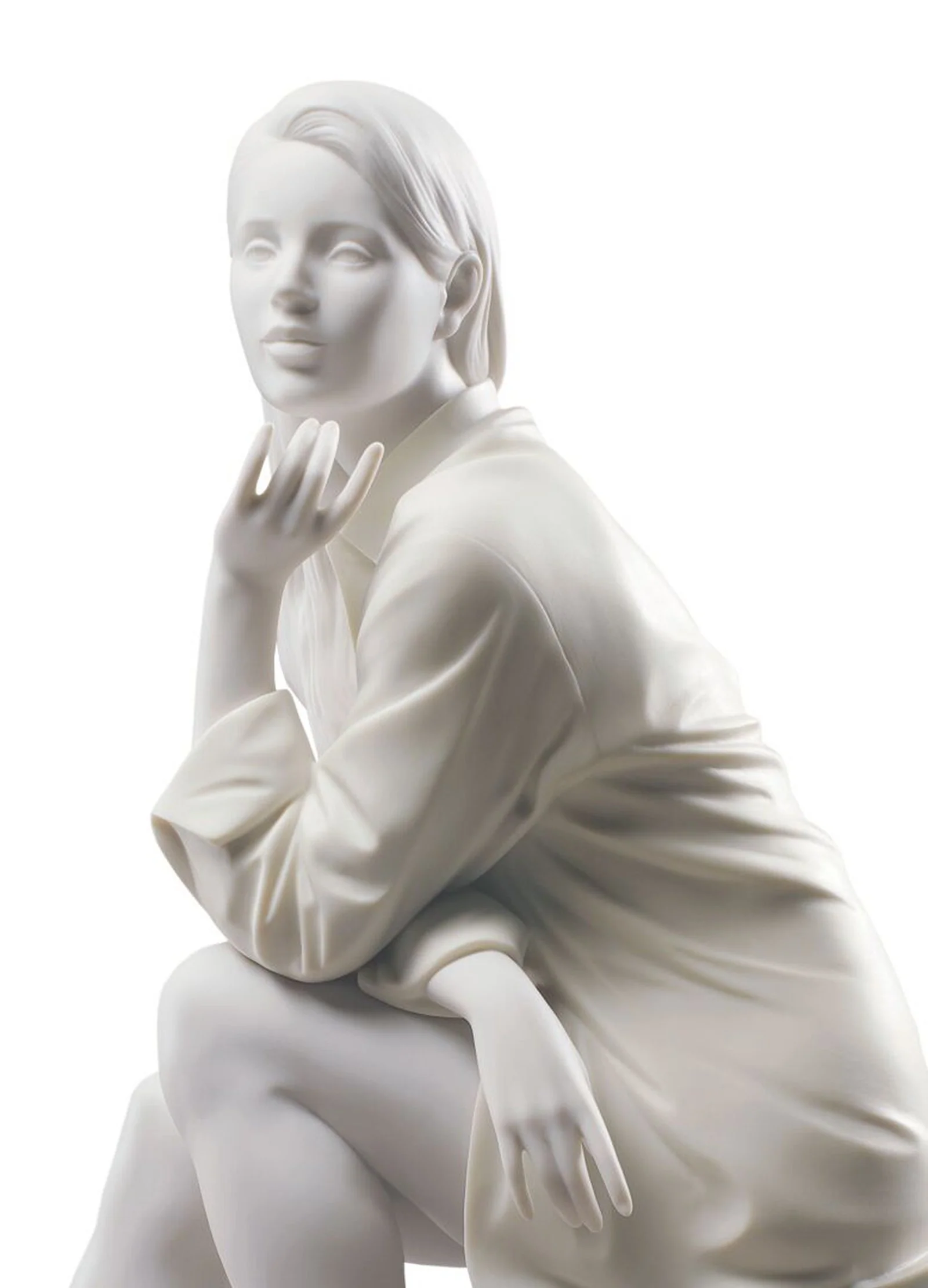 Lladro In My Thoughts Woman Figurine - Image 3