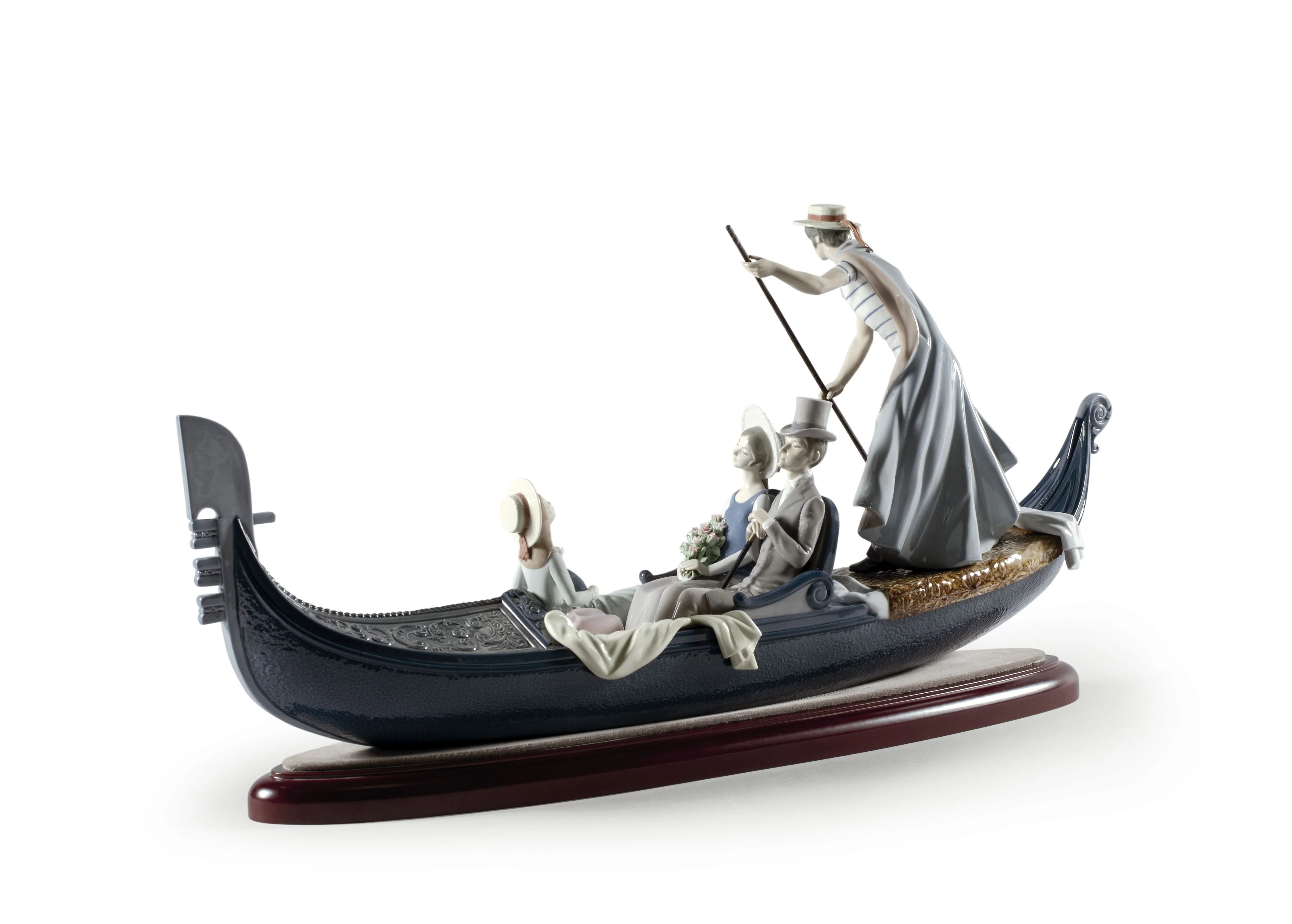 Lladro In The Gondola Couple Sculpture Numbered Edition - Image 2