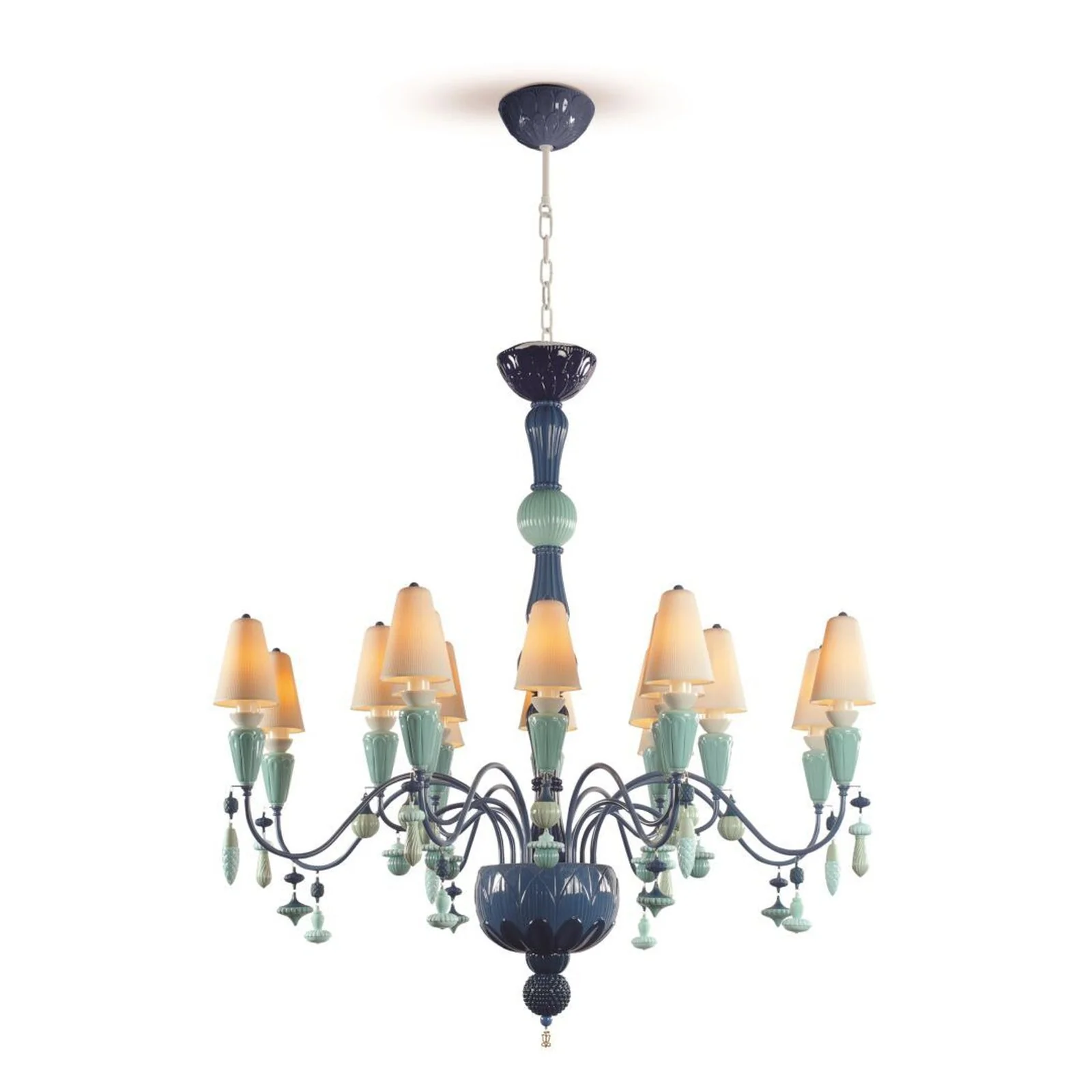 Lladro Ivy and Seed 16 Lights Chandelier Flat Model (US) - Image 11