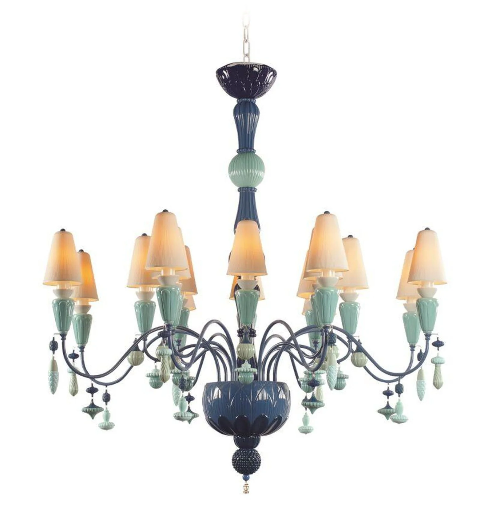 Lladro Ivy and Seed 16 Lights Chandelier Flat Model (US) - Image 13