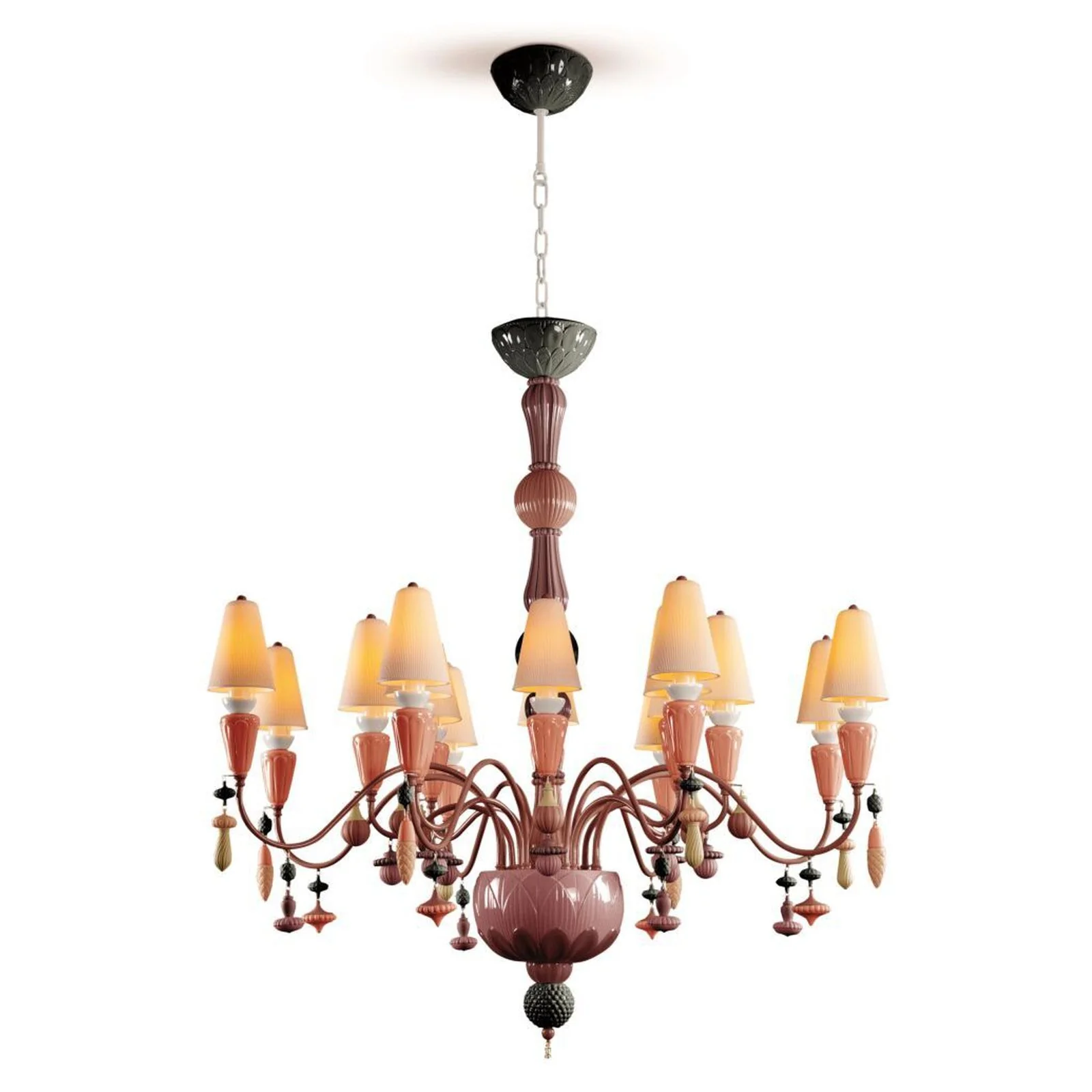 Lladro Ivy and Seed 16 Lights Chandelier Flat Model (US) - Image 16
