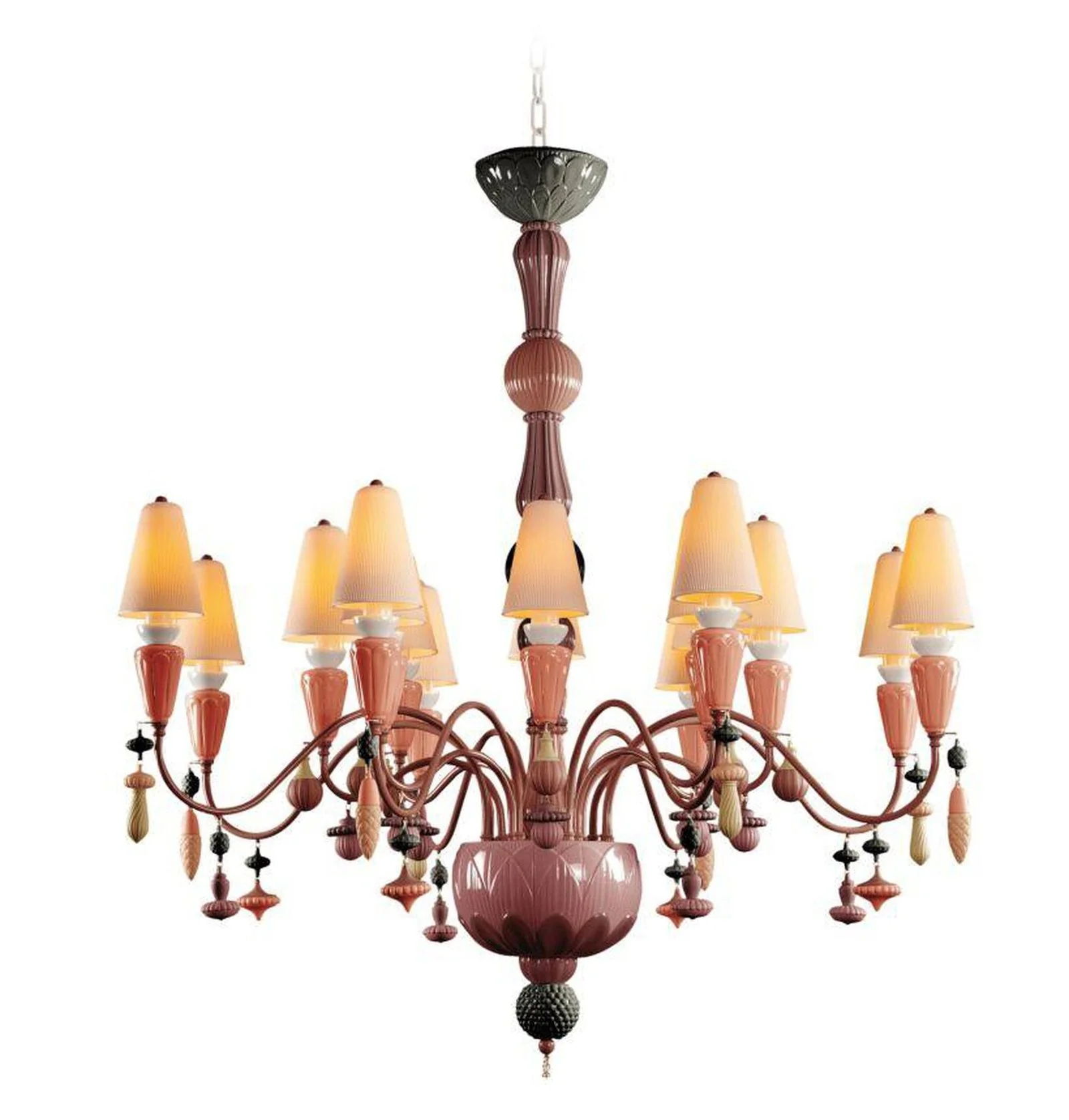 Lladro Ivy and Seed 16 Lights Chandelier Flat Model (US) - Image 18