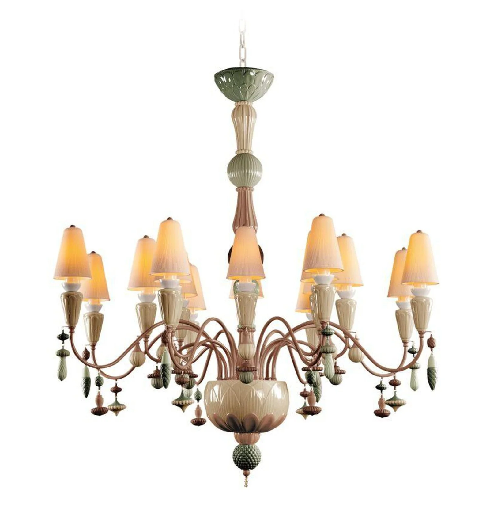 Lladro Ivy and Seed 16 Lights Chandelier Flat Model (US) - Image 23