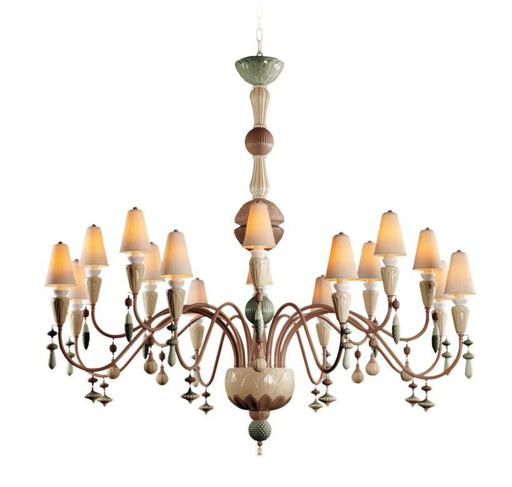 Lladro Ivy and Seed 16 Lights Chandelier Flat Model (US) - Image 3
