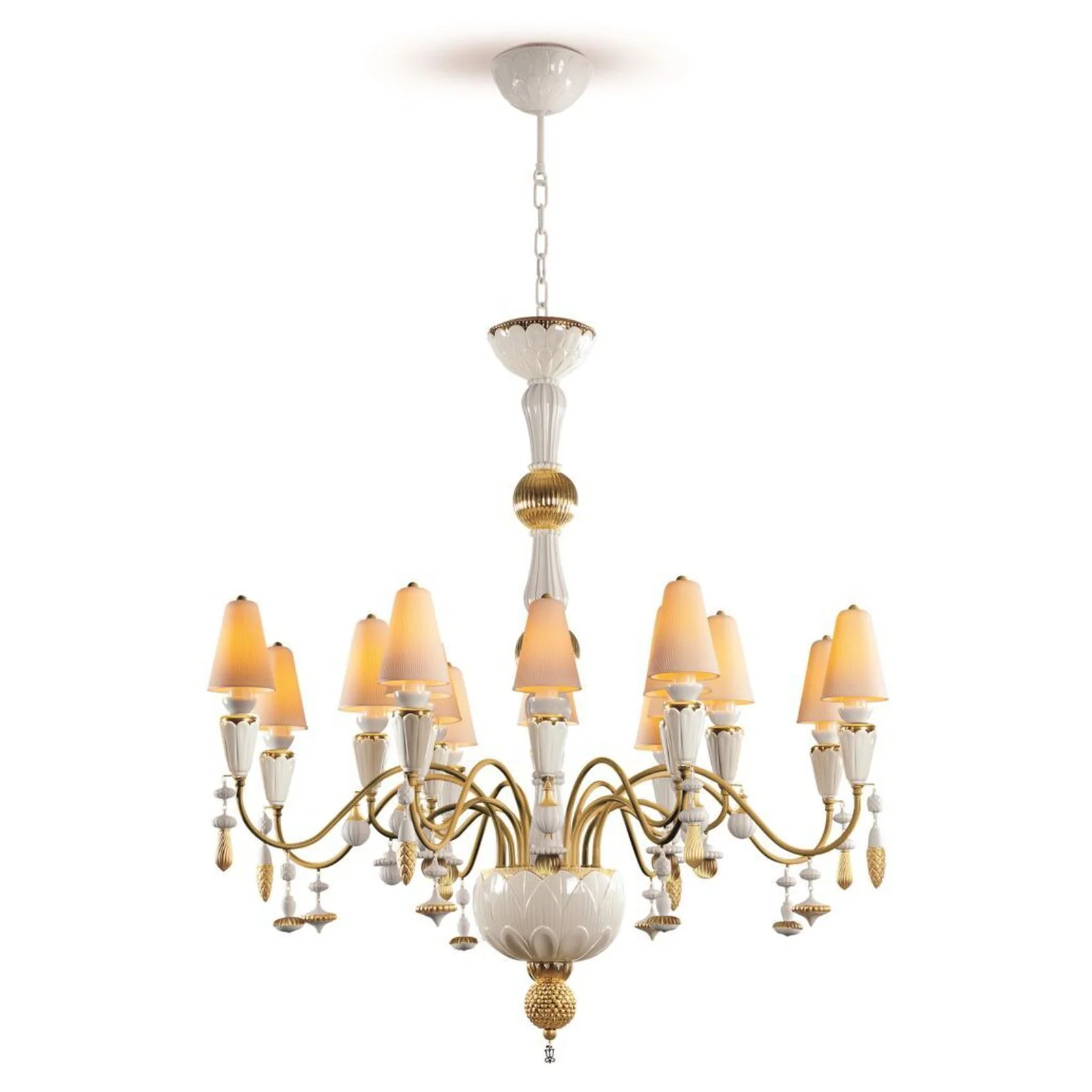 Lladro Ivy and Seed 16 Lights Chandelier Flat Model (US) - Image 6