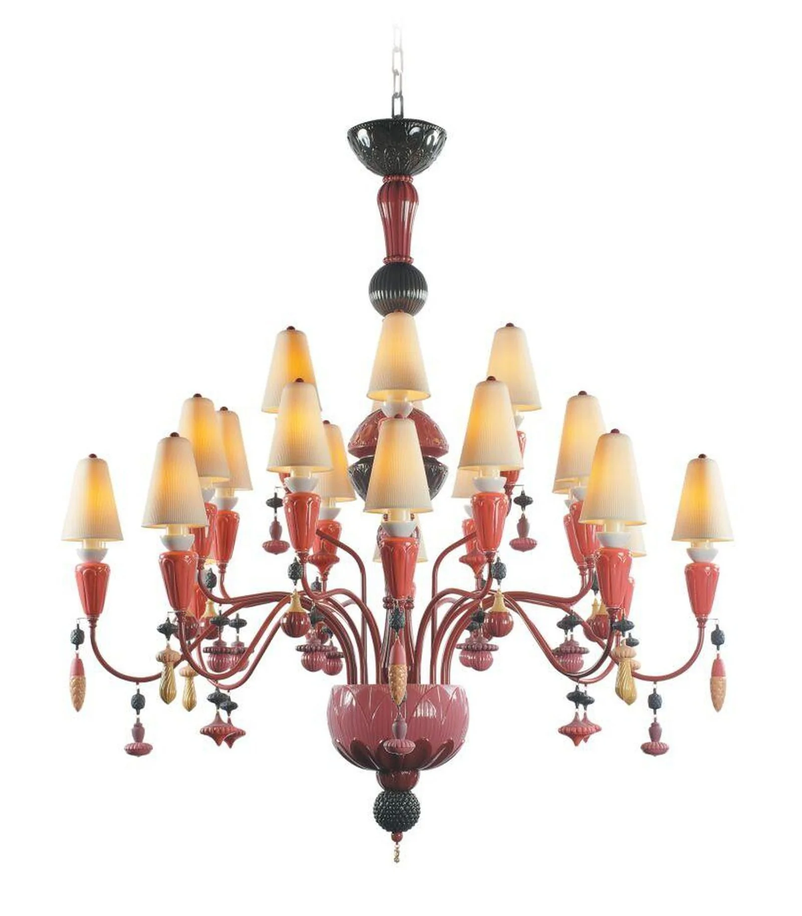 Lladro Ivy and Seed 20 Lights Chandelier Flat Model (US) - Medium - Image 11