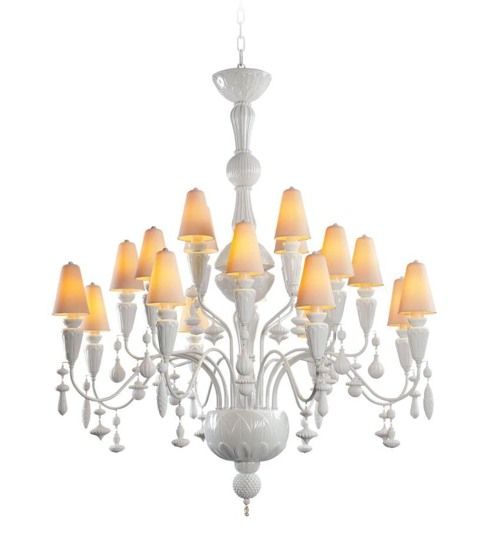 Lladro Ivy and Seed 20 Lights Chandelier Flat Model (US) - Medium - Image 24