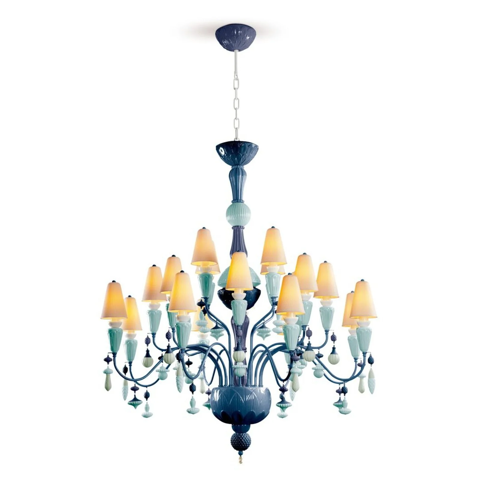 Lladro Ivy and Seed 20 Lights Chandelier Flat Model (US) - Medium - Image 6
