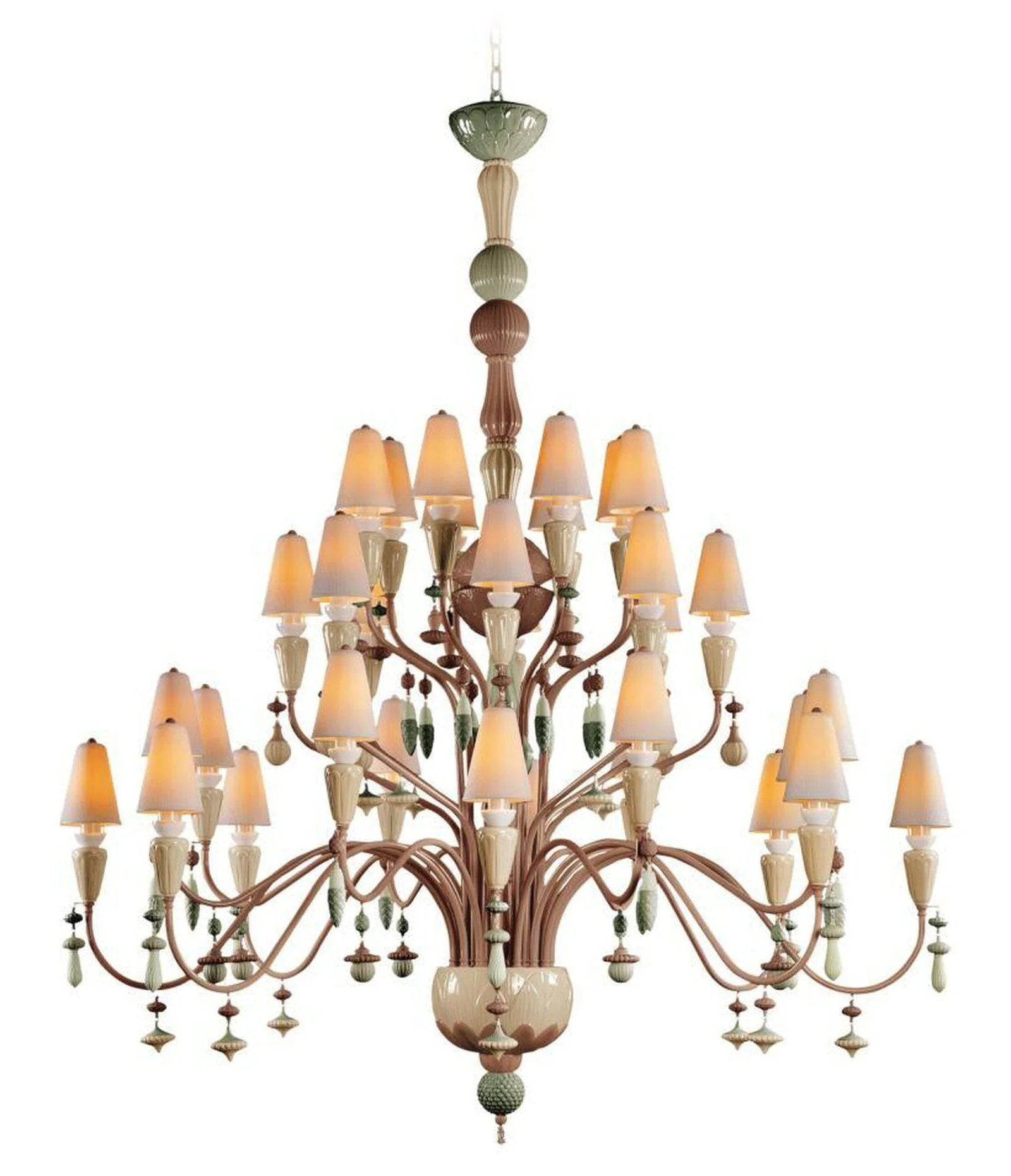 Lladro Ivy and Seed 32 Lights Chandelier Flat Model (US) - Large - Image 3
