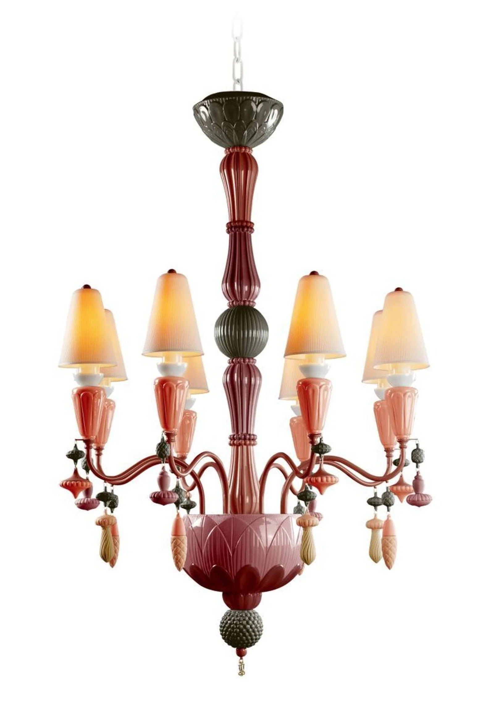 Lladro Ivy and Seed 8 Lights Chandelier Flat Model (US) - Image 15