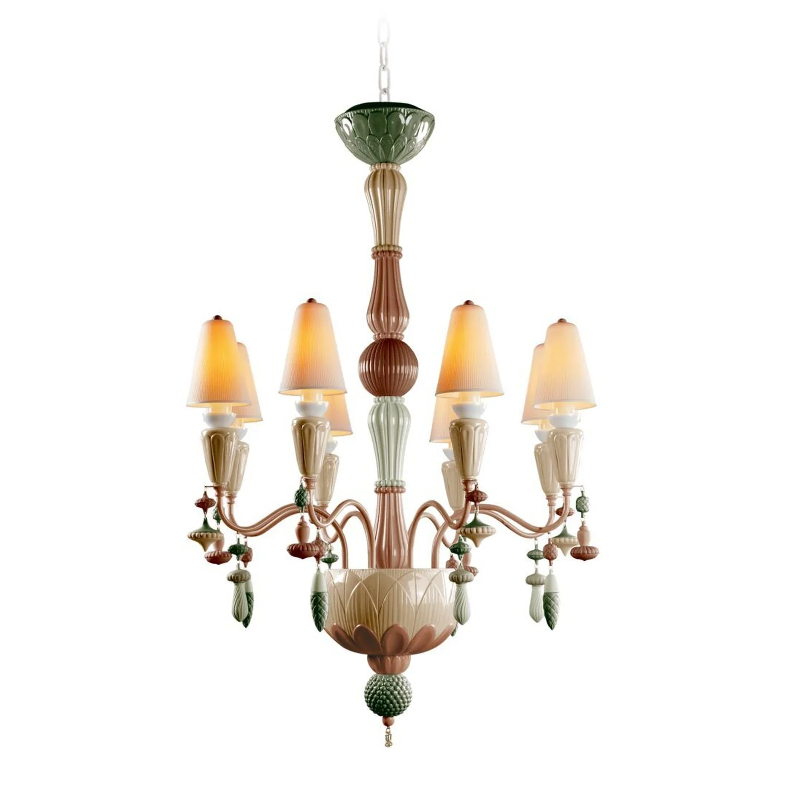 Lladro Ivy and Seed 8 Lights Chandelier Flat Model (US) - Image 16
