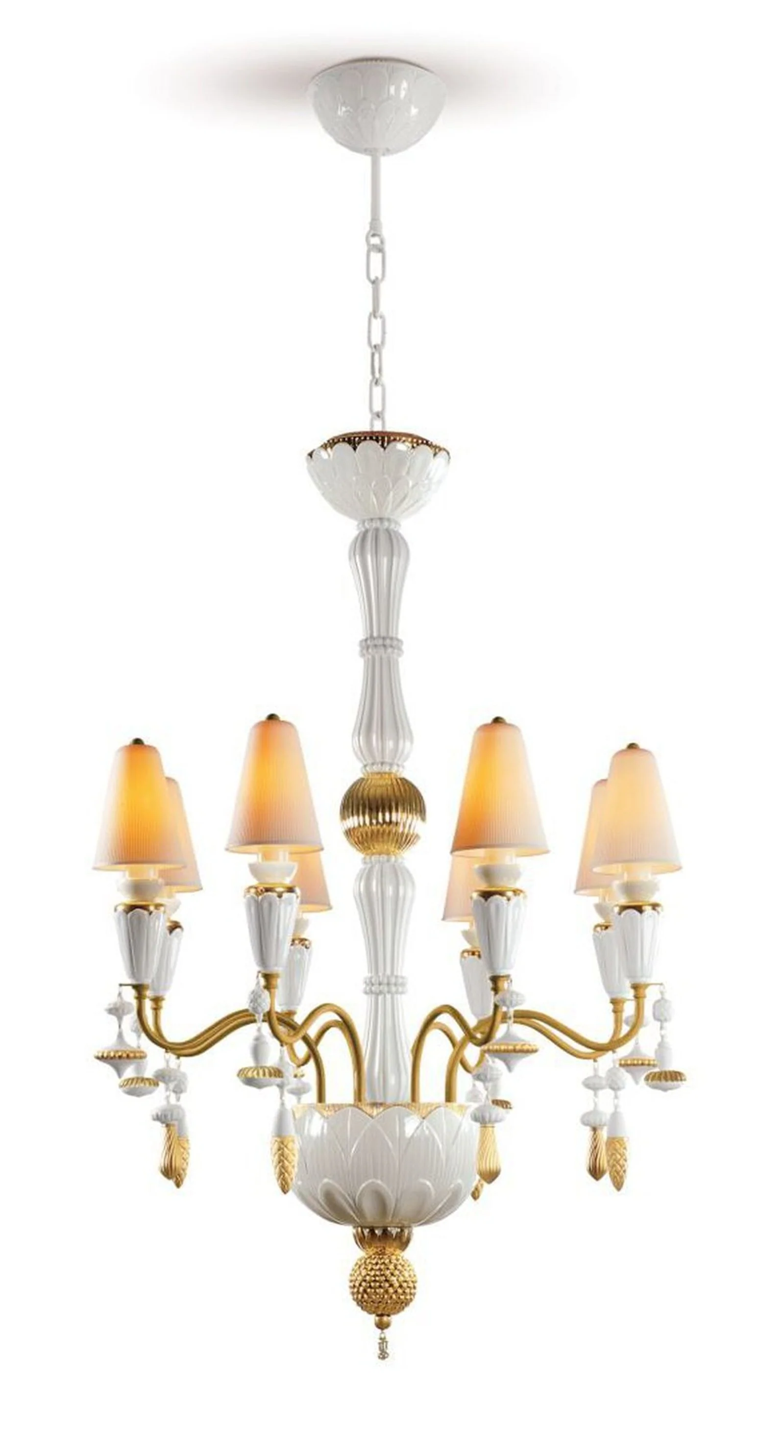 Lladro Ivy and Seed 8 Lights Chandelier Flat Model (US) - Image 3