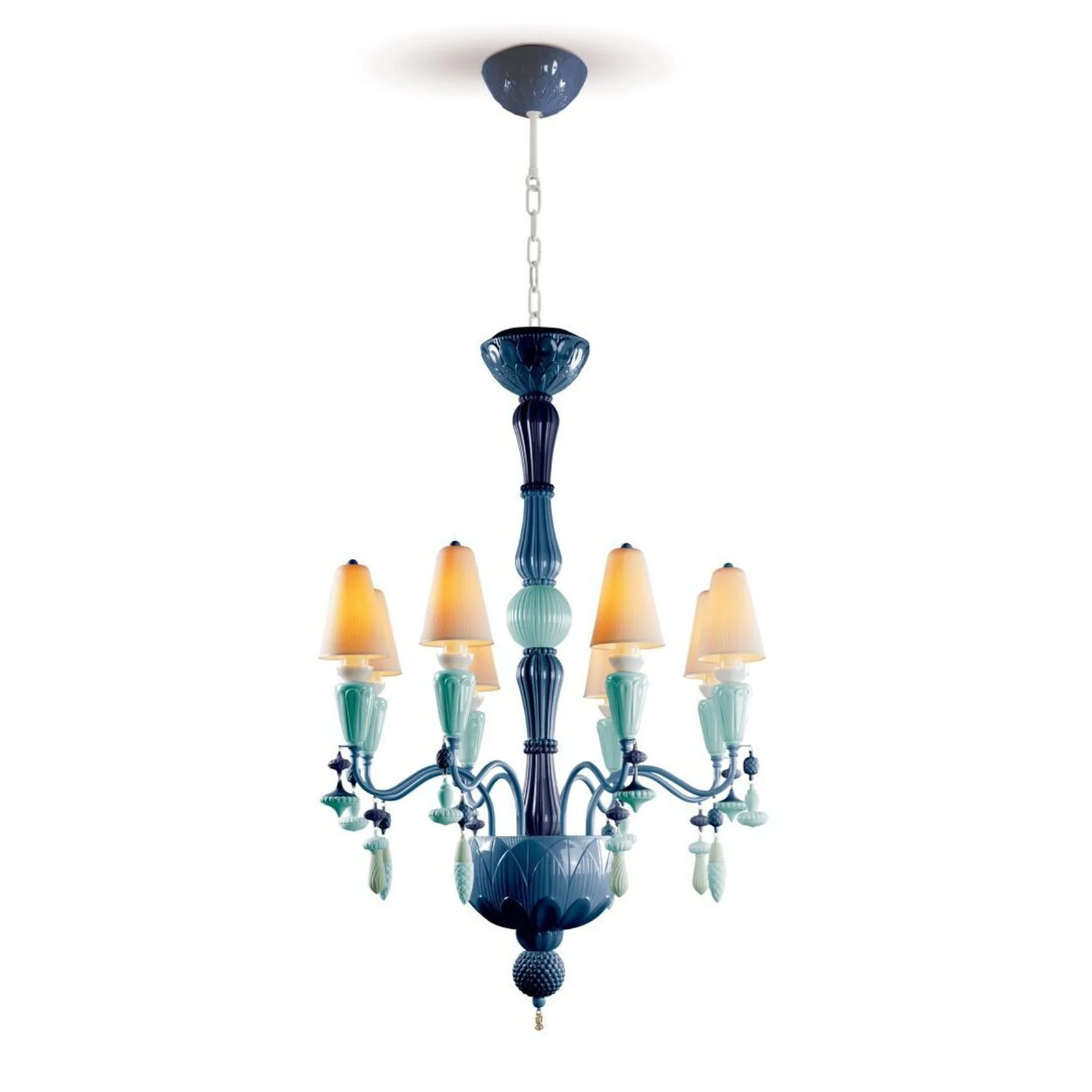Lladro Ivy and Seed 8 Lights Chandelier Flat Model (US) - Image 6