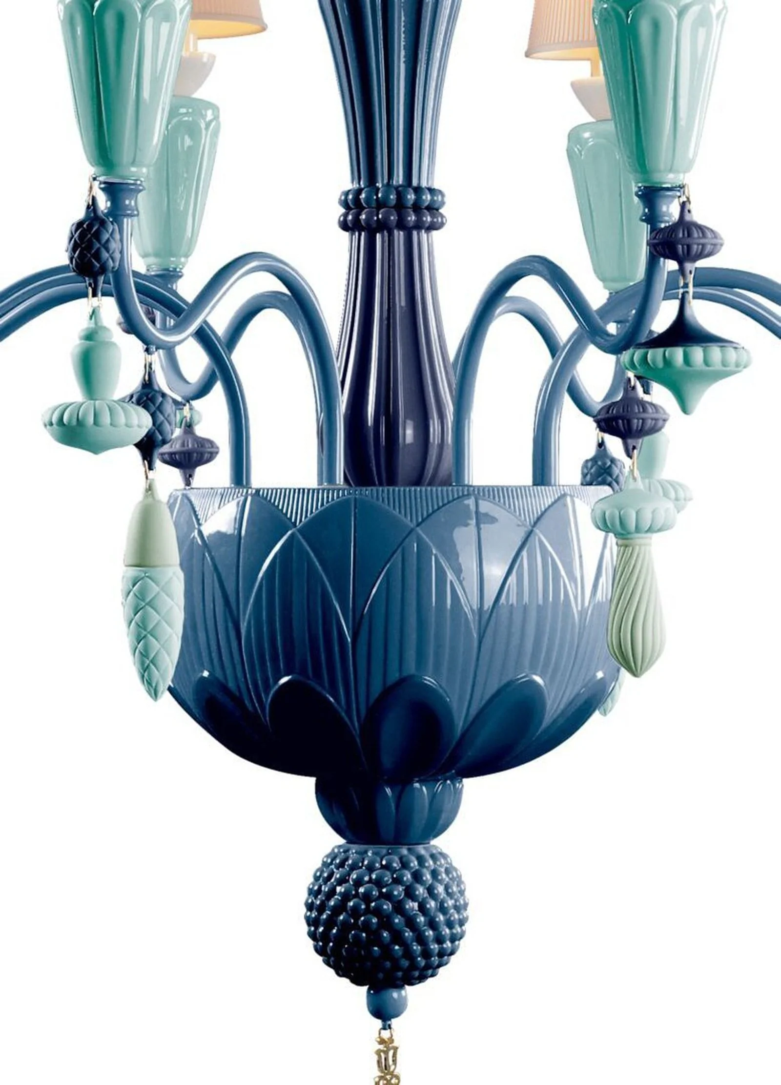 Lladro Ivy and Seed 8 Lights Chandelier Flat Model (US) - Image 9