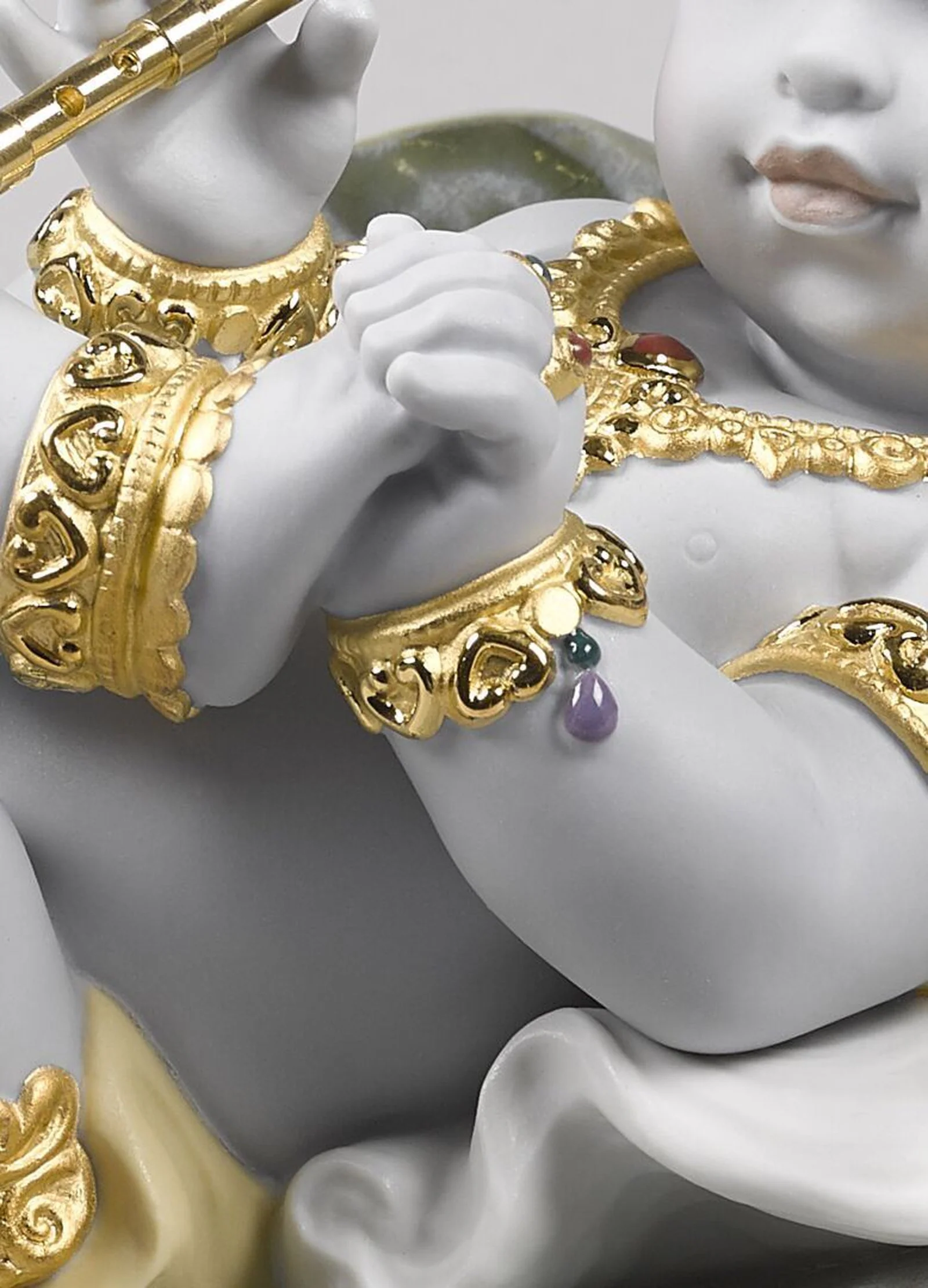 Lladro Krishna on Leaf Figurine - Image 3