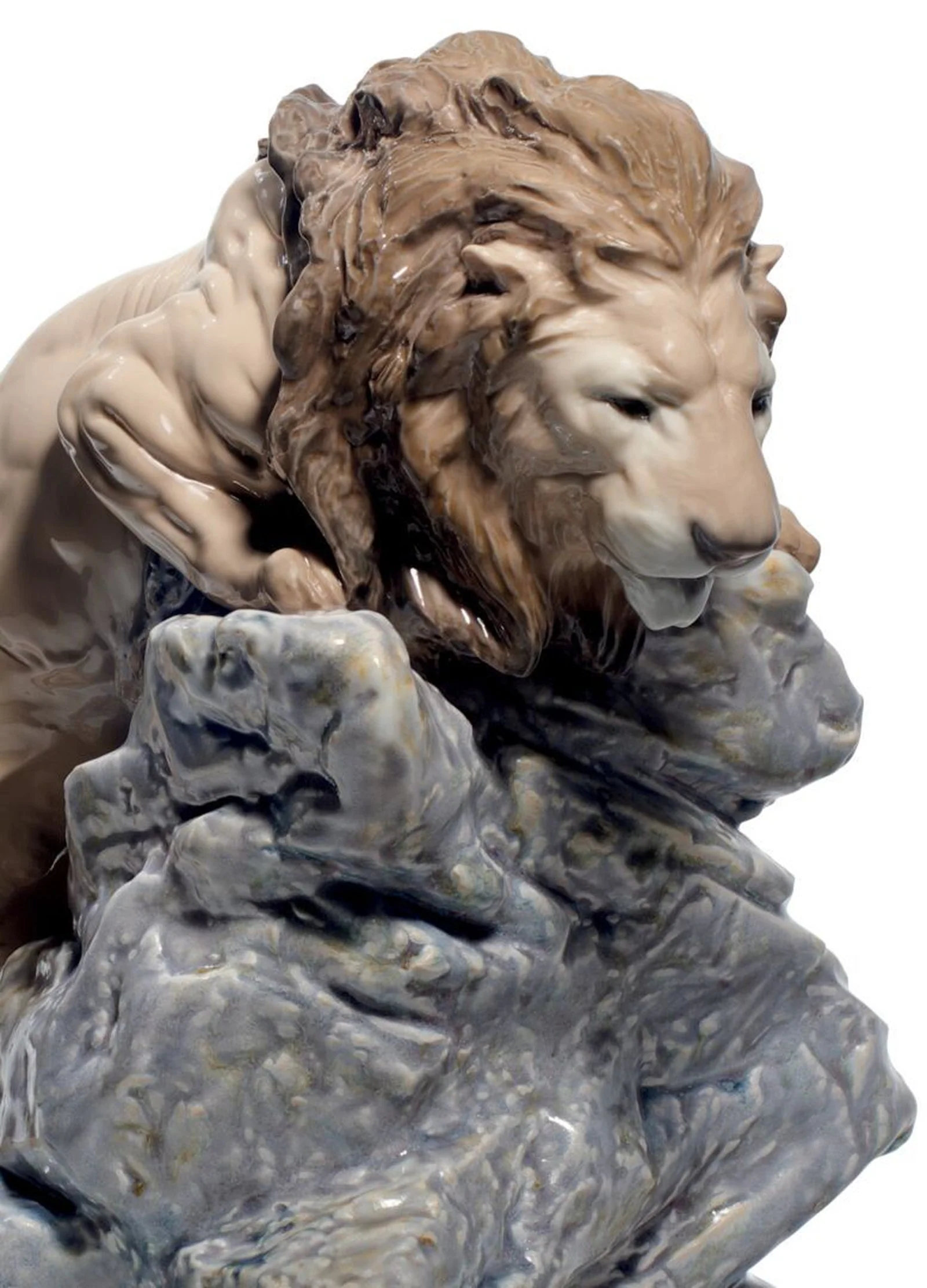 Lladro Lion Pouncing Figurine - Image 3