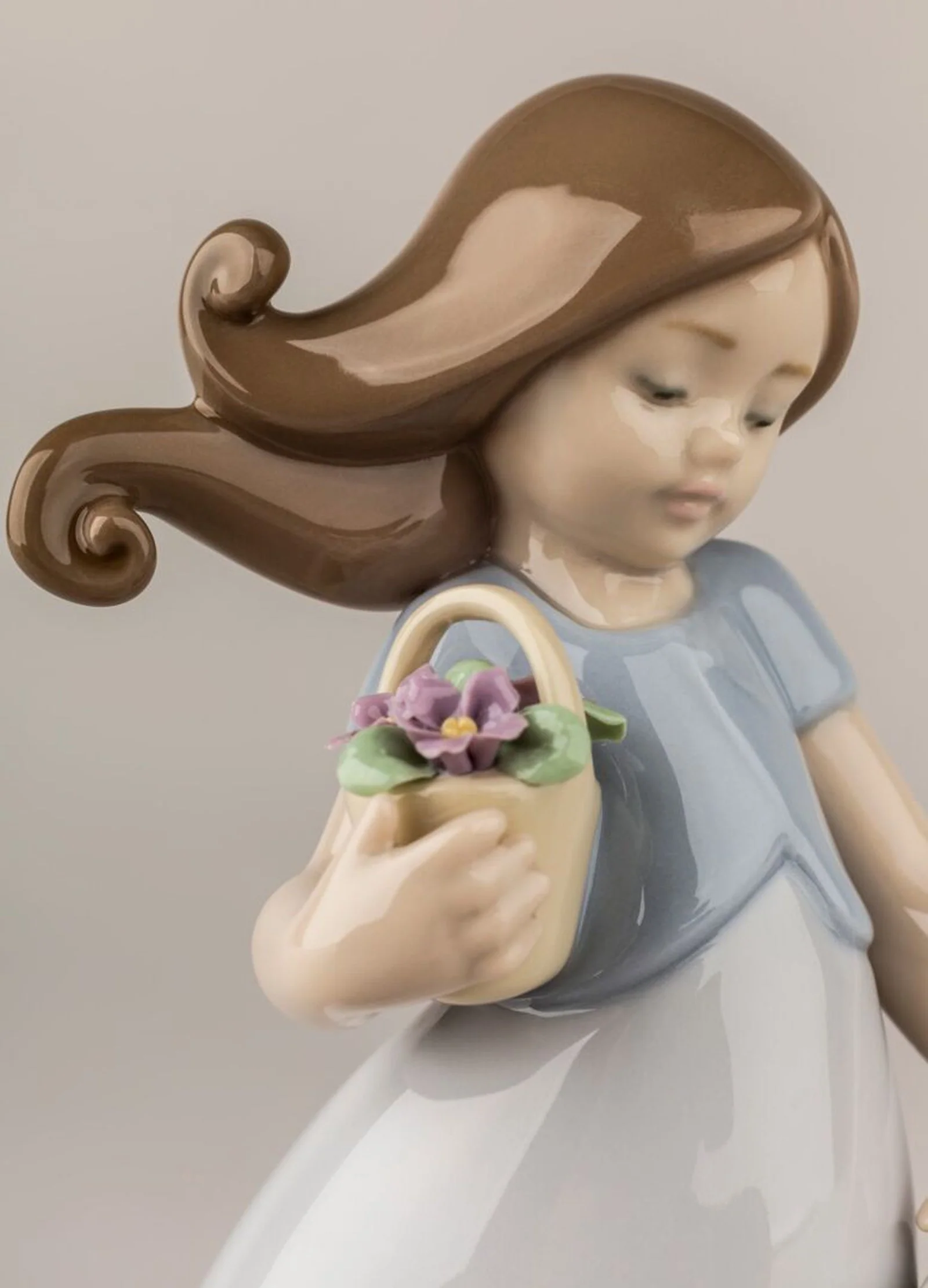 Lladro Little Violet Girl Figurine - Image 4