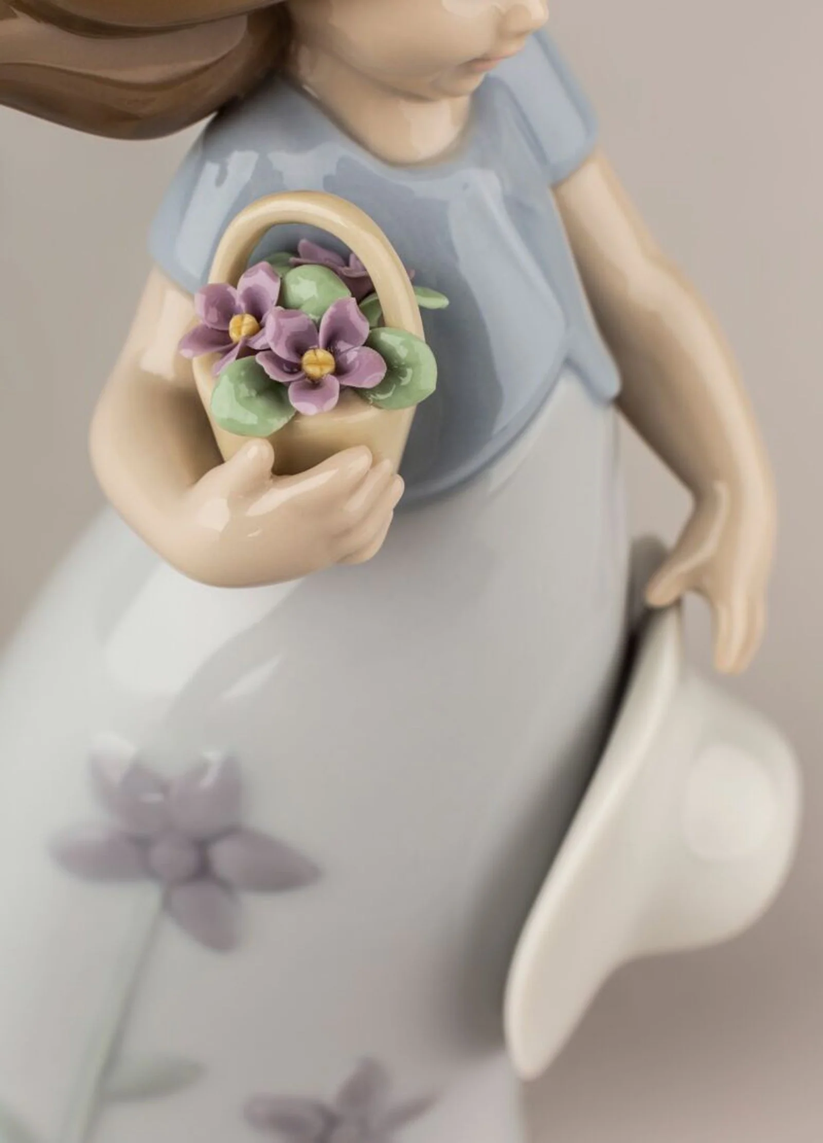Lladro Little Violet Girl Figurine - Image 7