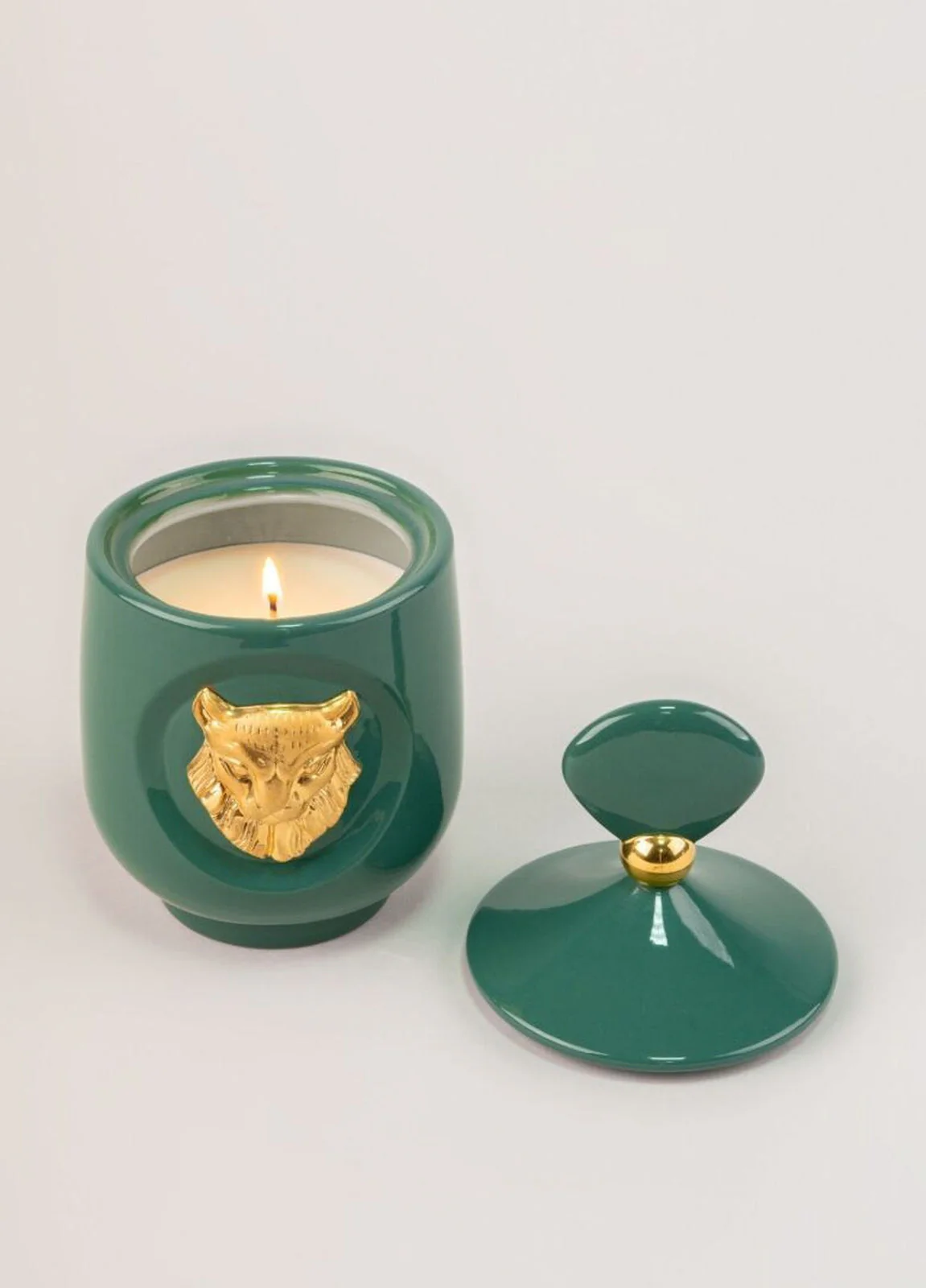 Lladro Lynx Candle Luxurious Animals Redwood Fire Scent - Image 6