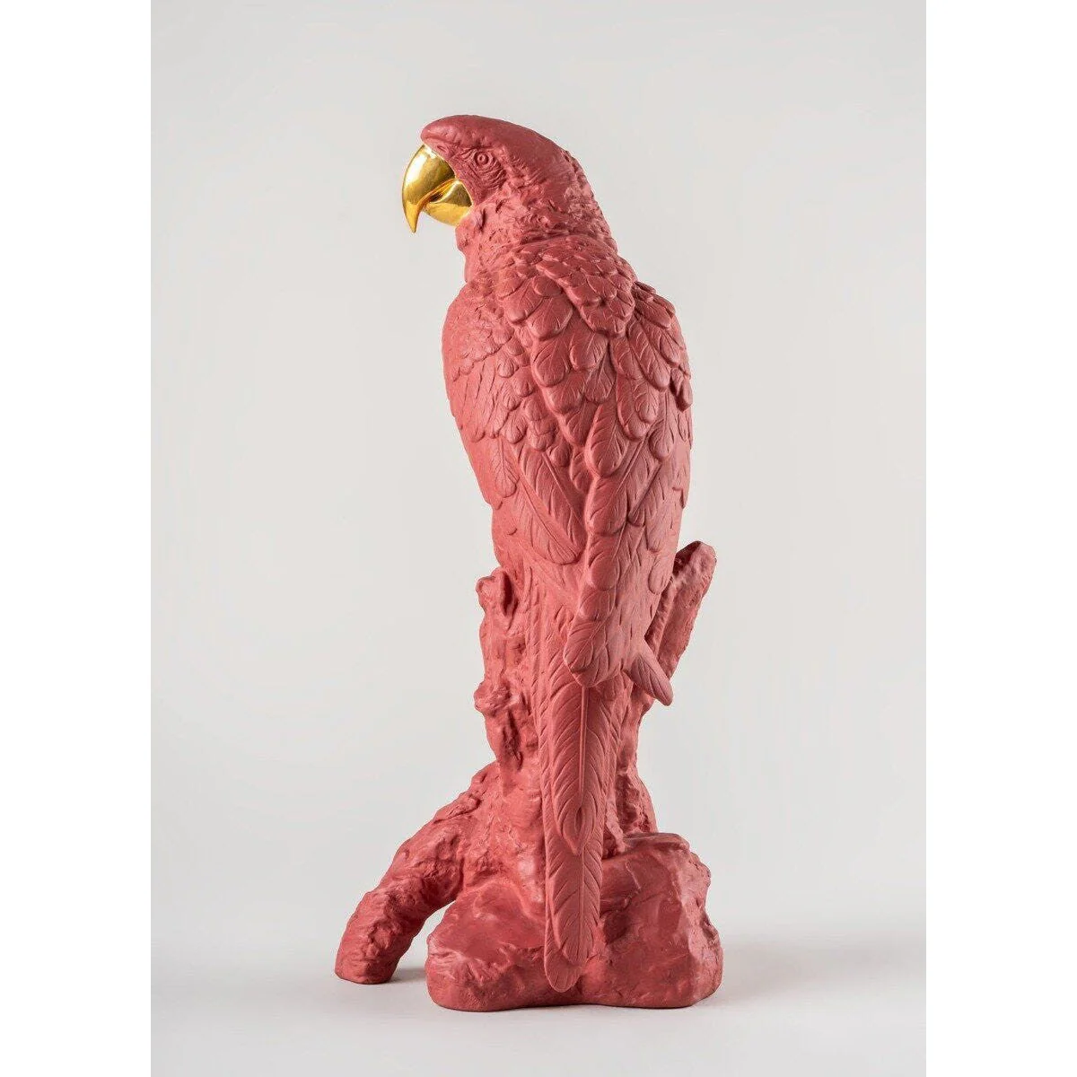 Lladro Macaw bird - Red Gold - Image 4