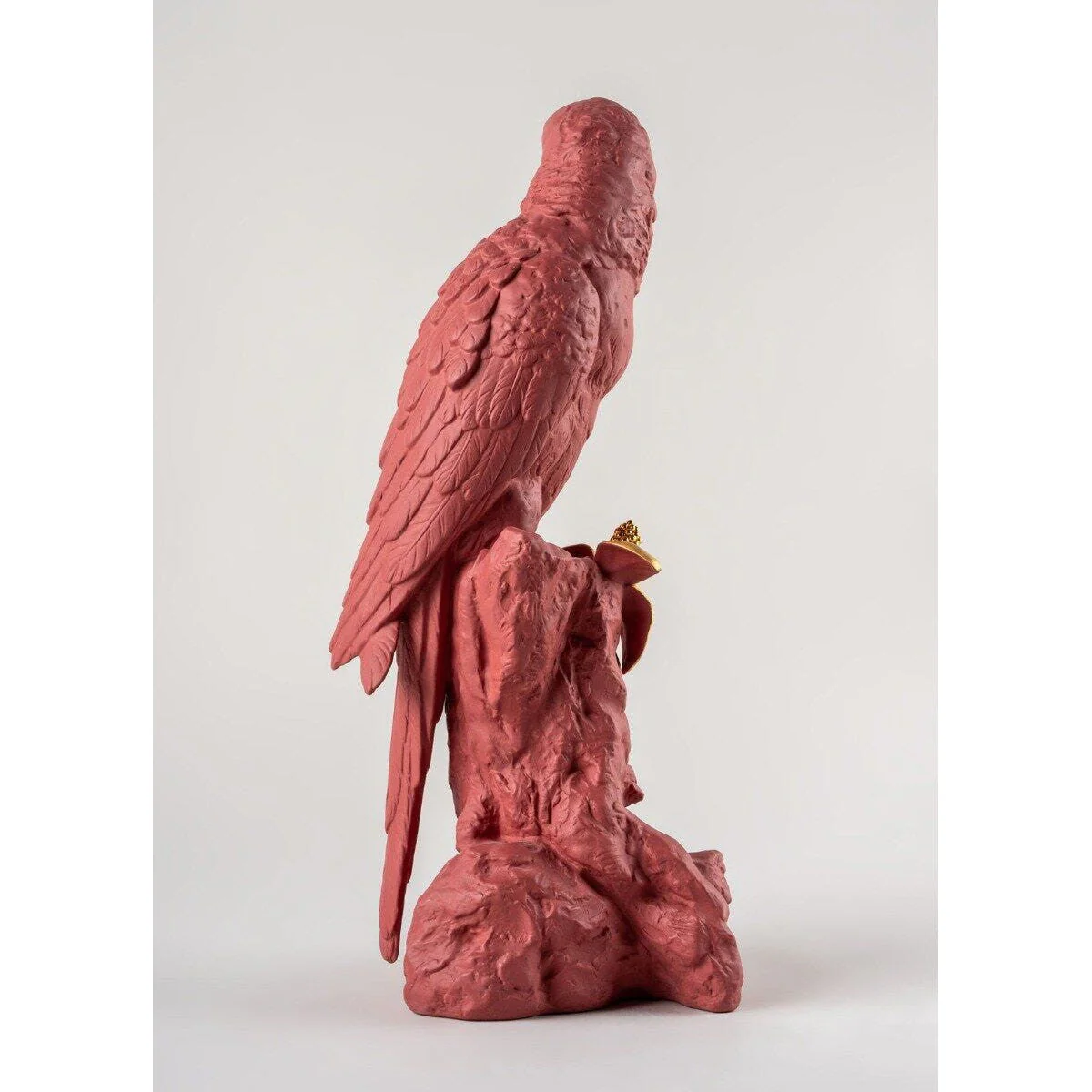Lladro Macaw bird - Red Gold - Image 5
