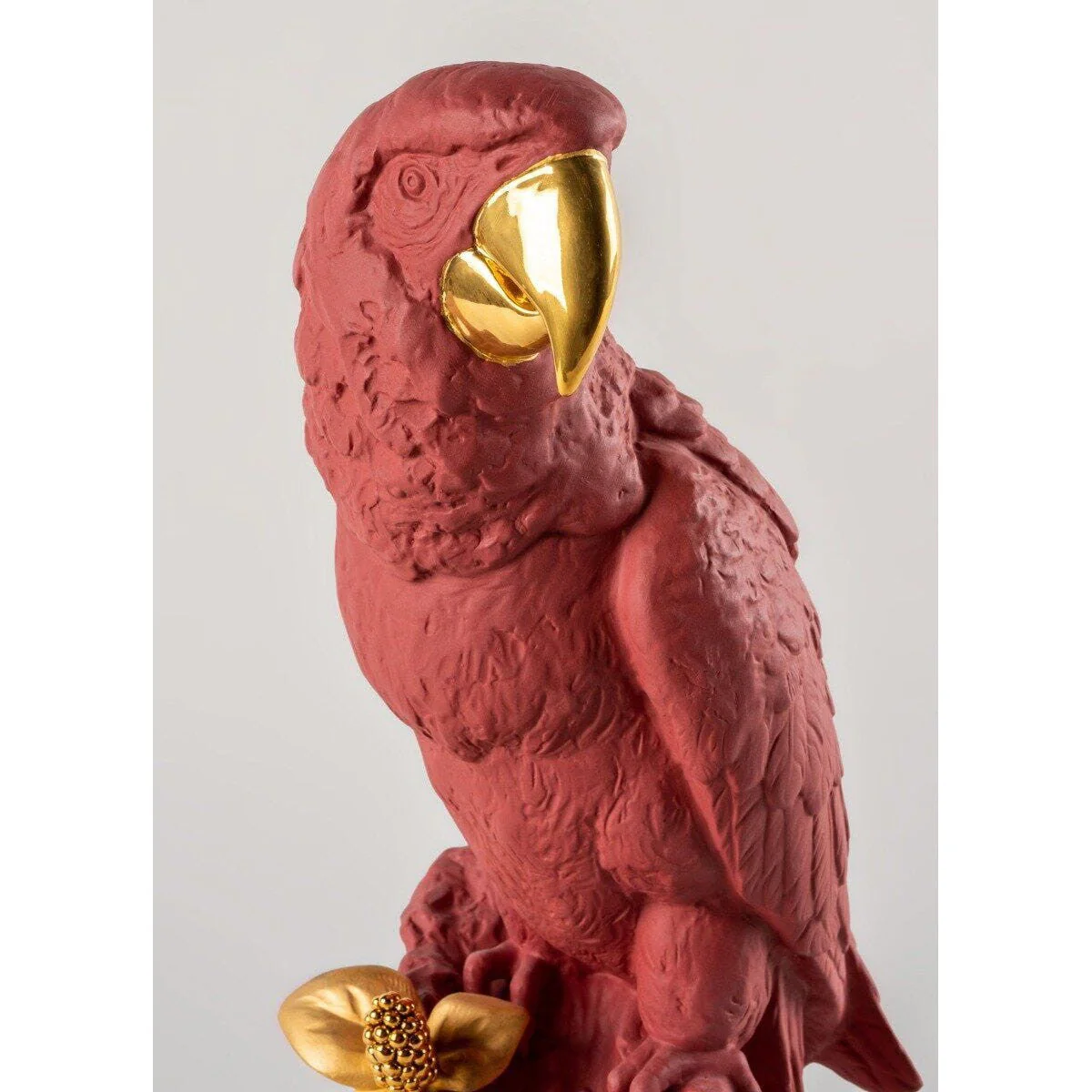Lladro Macaw bird - Red Gold - Image 6